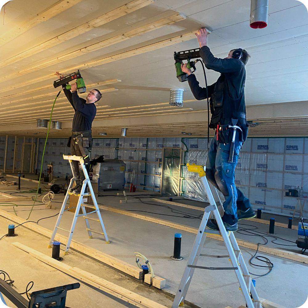 Vi tar også på oss nybygg og rehabilitering innenfor næringsbygg.