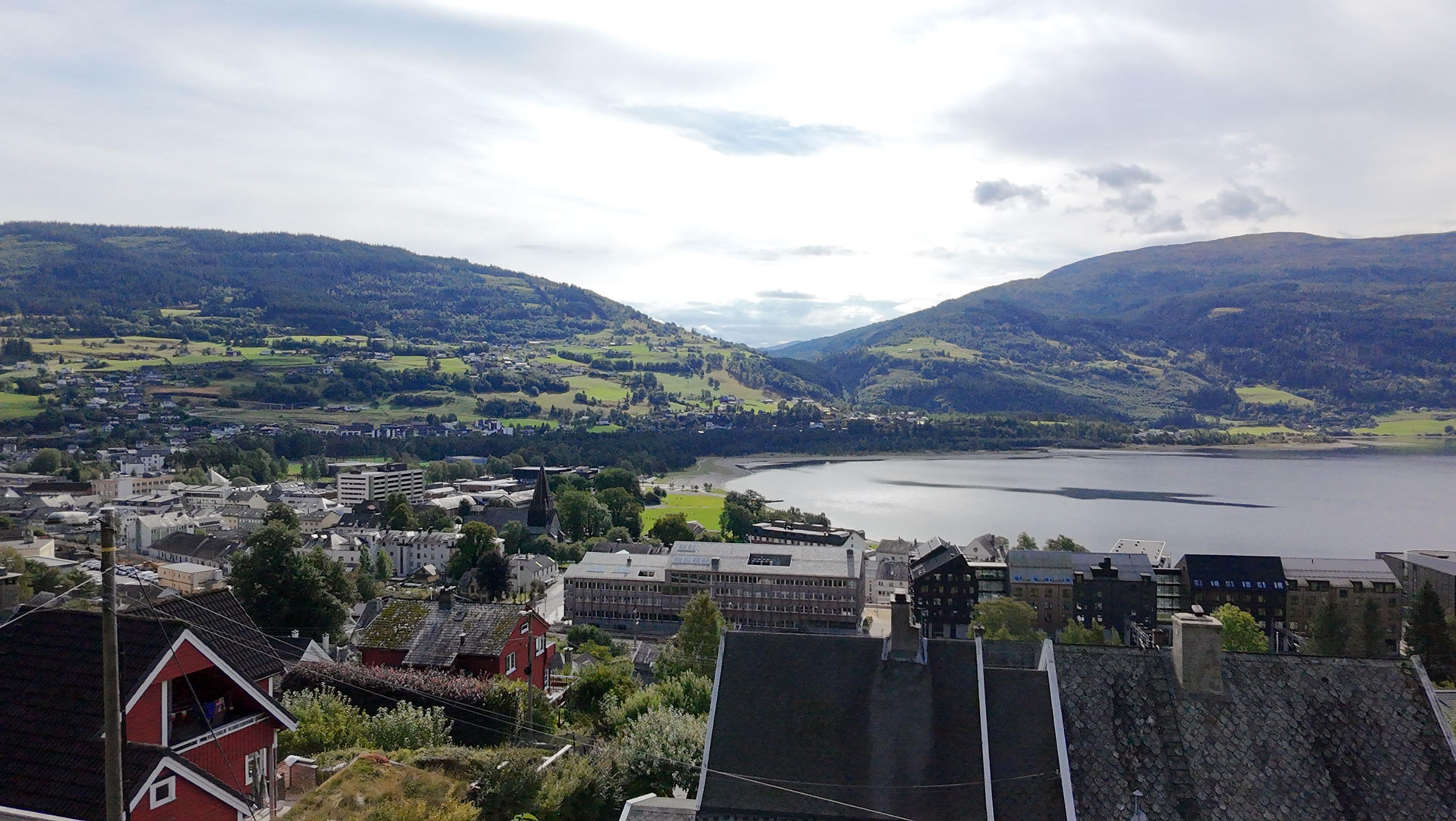 utsikt over Voss sentrum