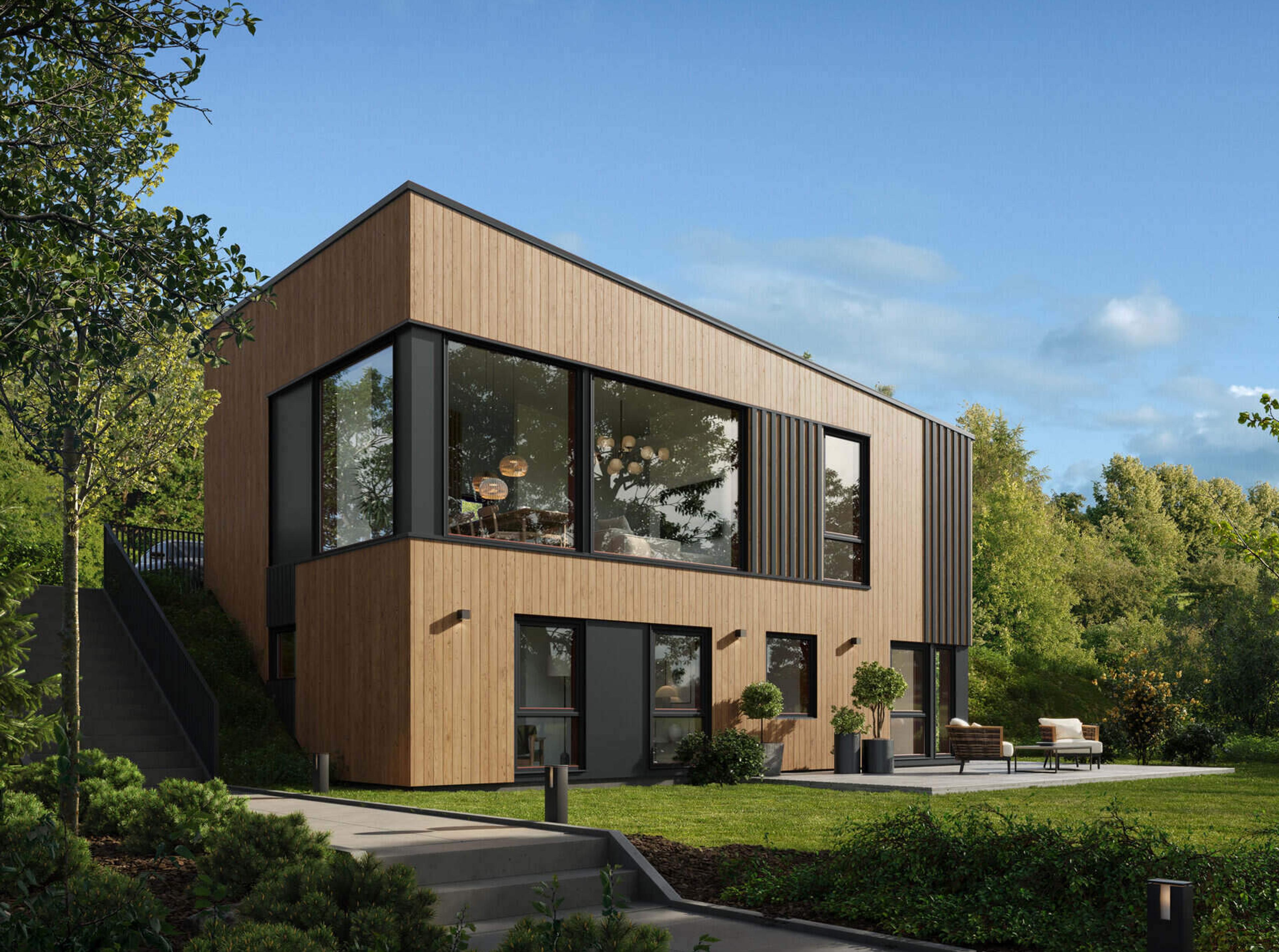 Kongsvik med pulttak - Moderne hus tilpasset utleie