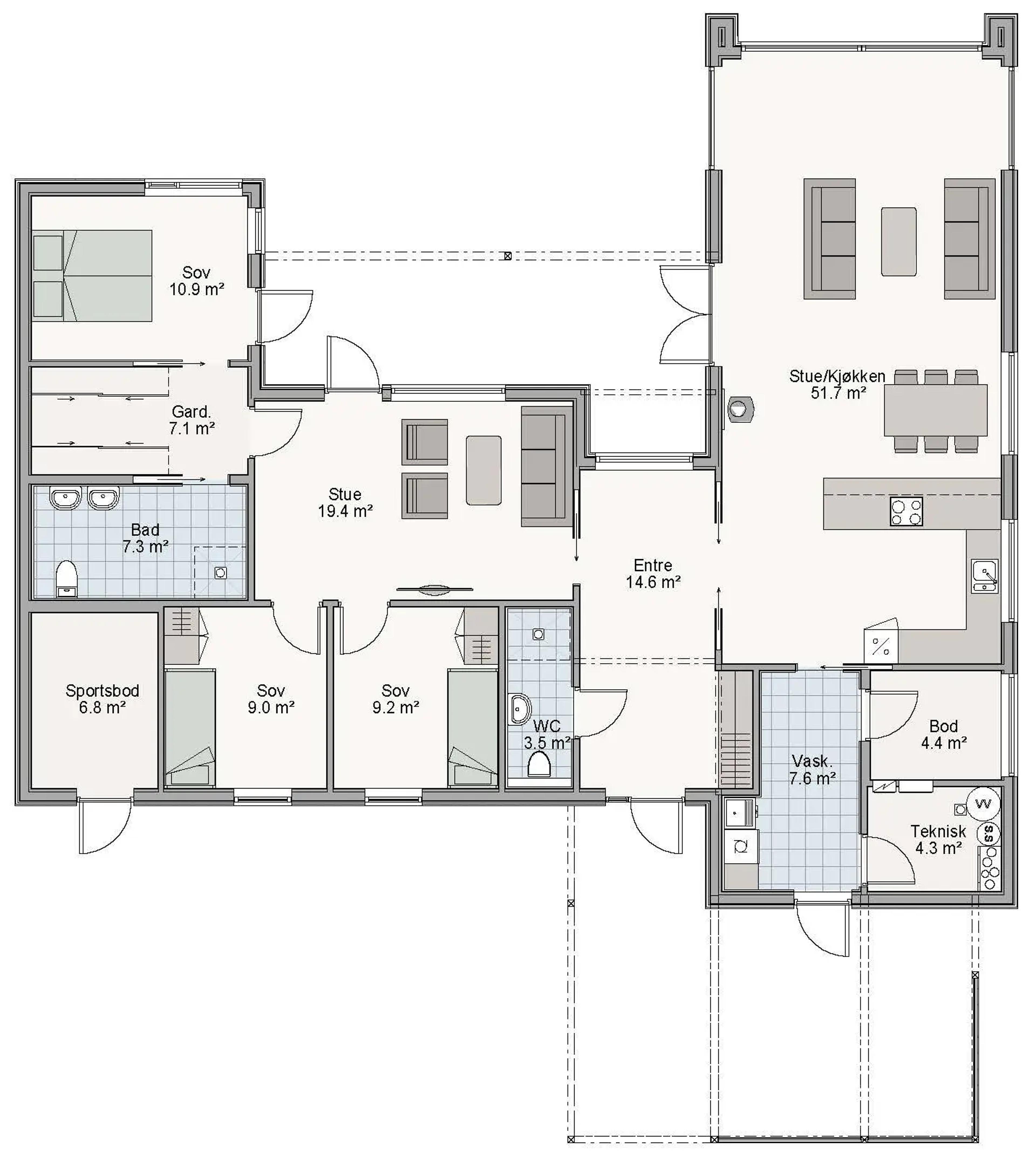 Ekeberg plantegning 1. etg