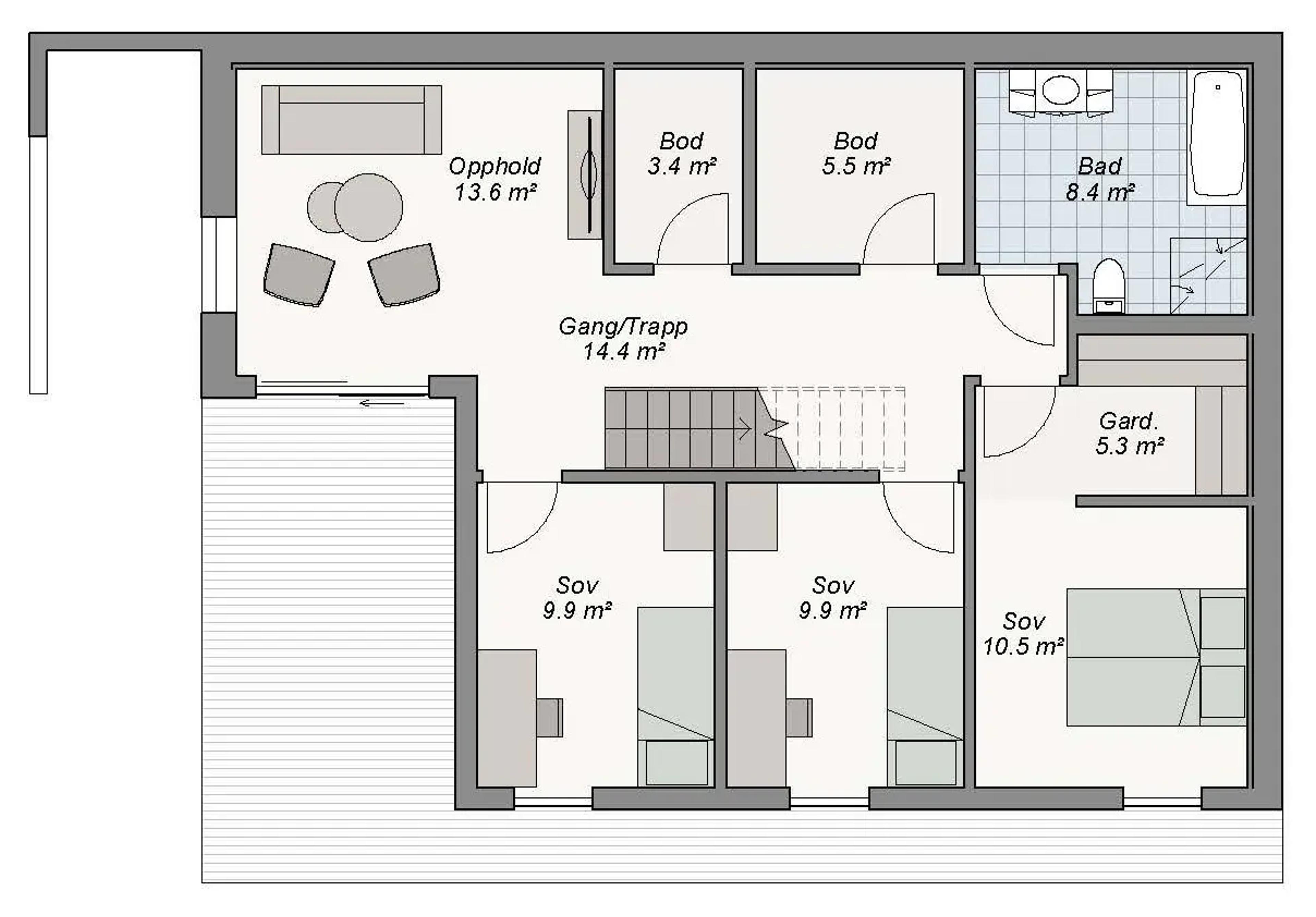 Leknes plantegning underetasje