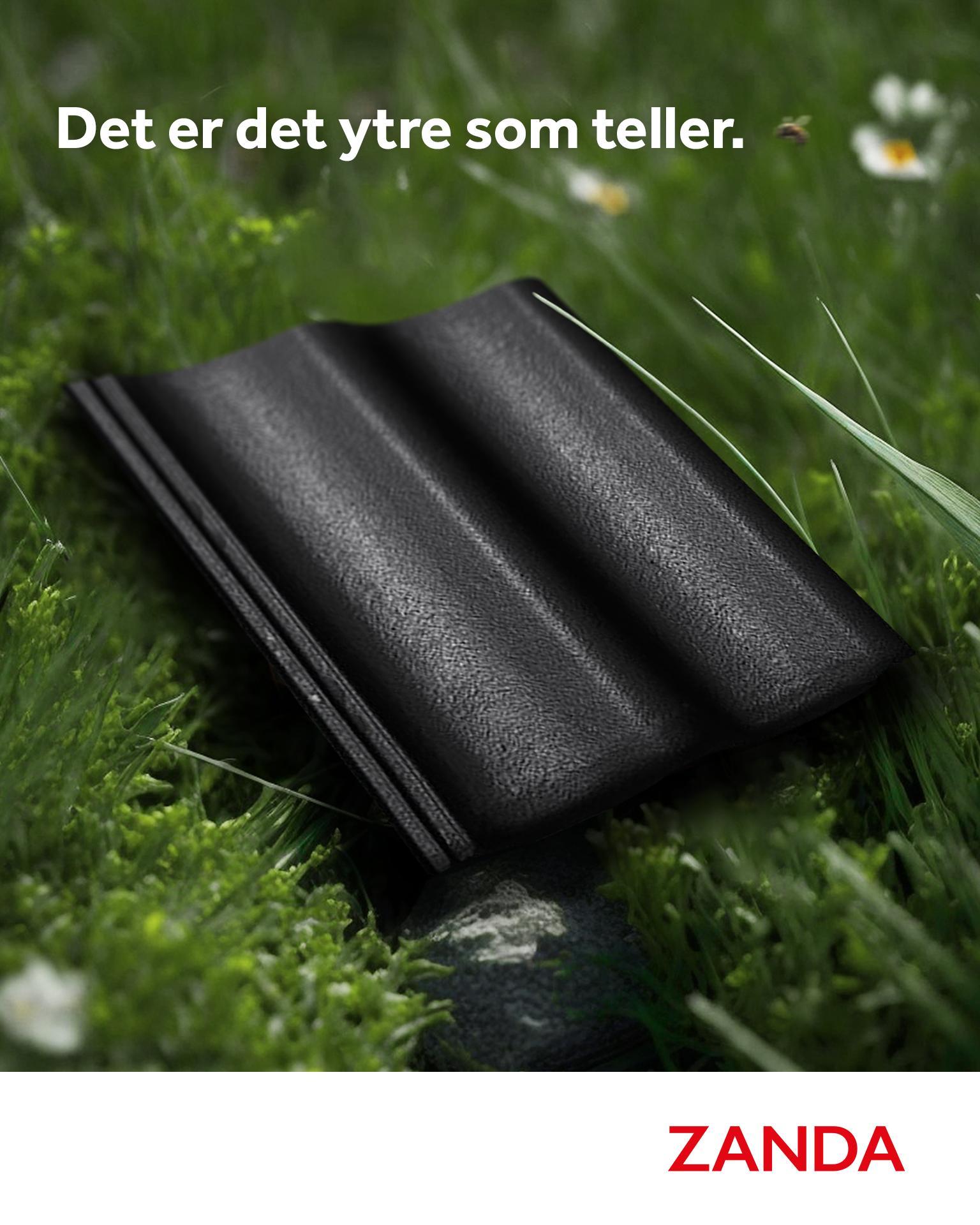 Sort takstein fra Zanda