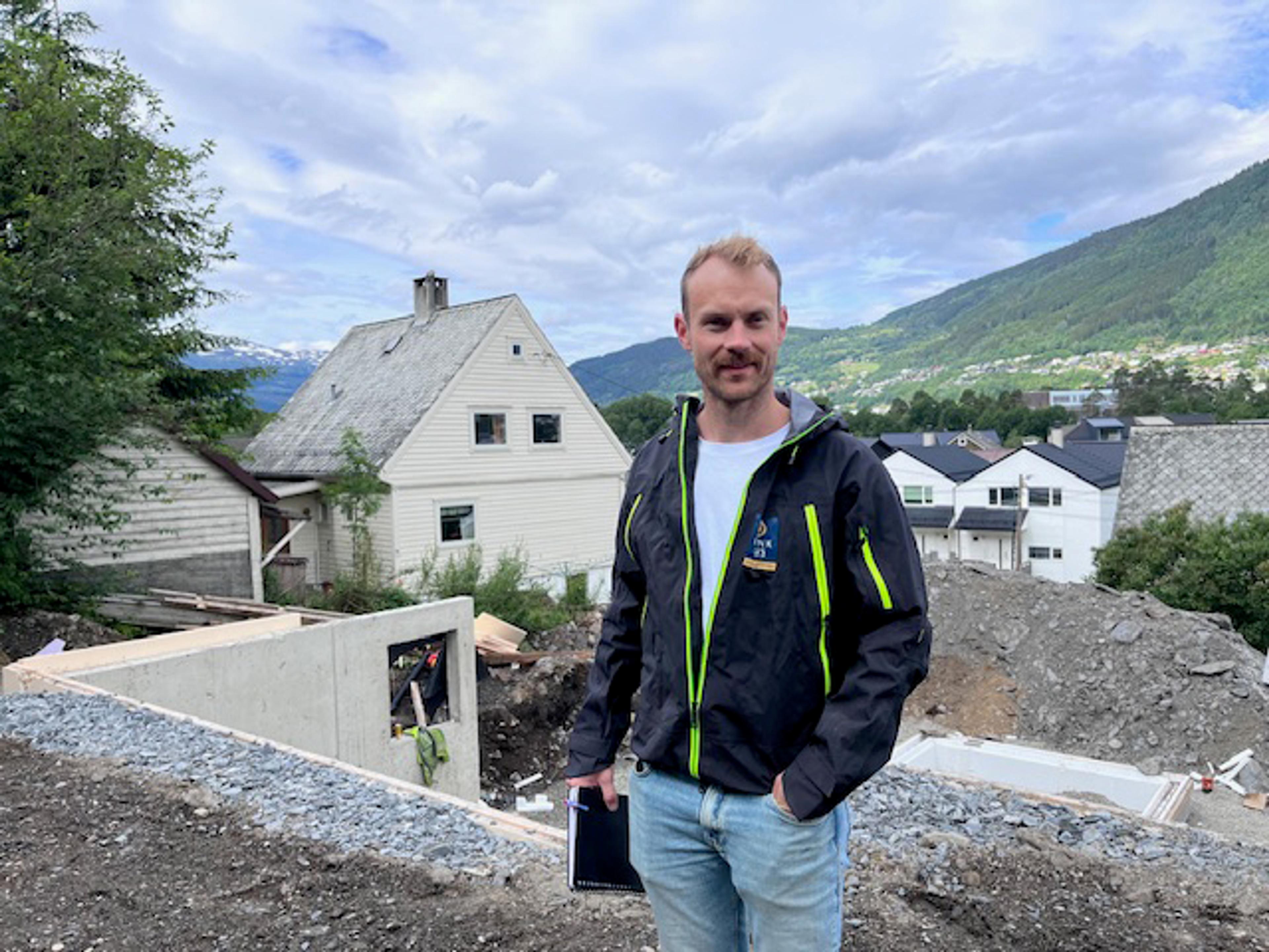 Årets byggeleder i Blink Hus, Andreas Rogne.