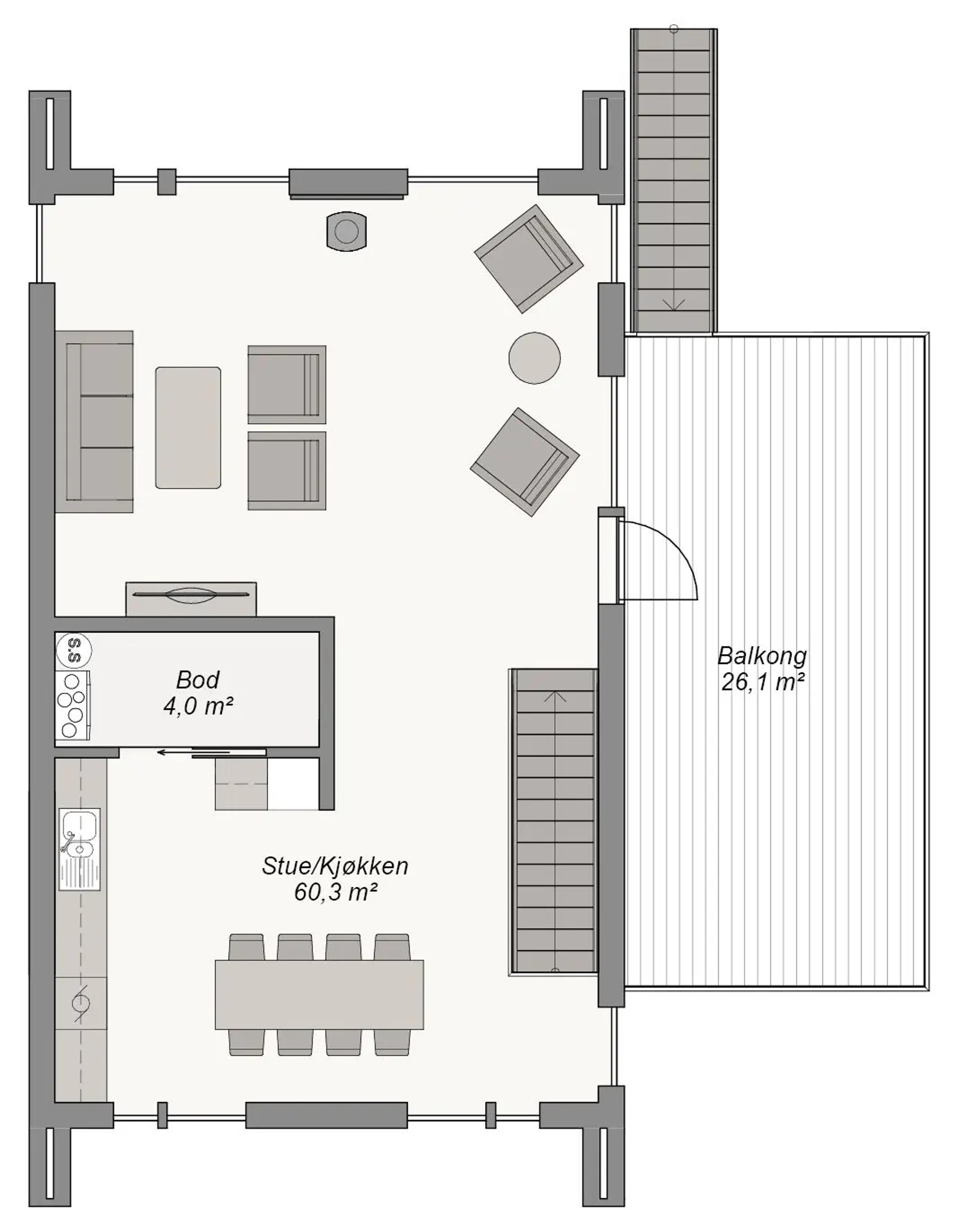 Farsund plantegning 2. etg