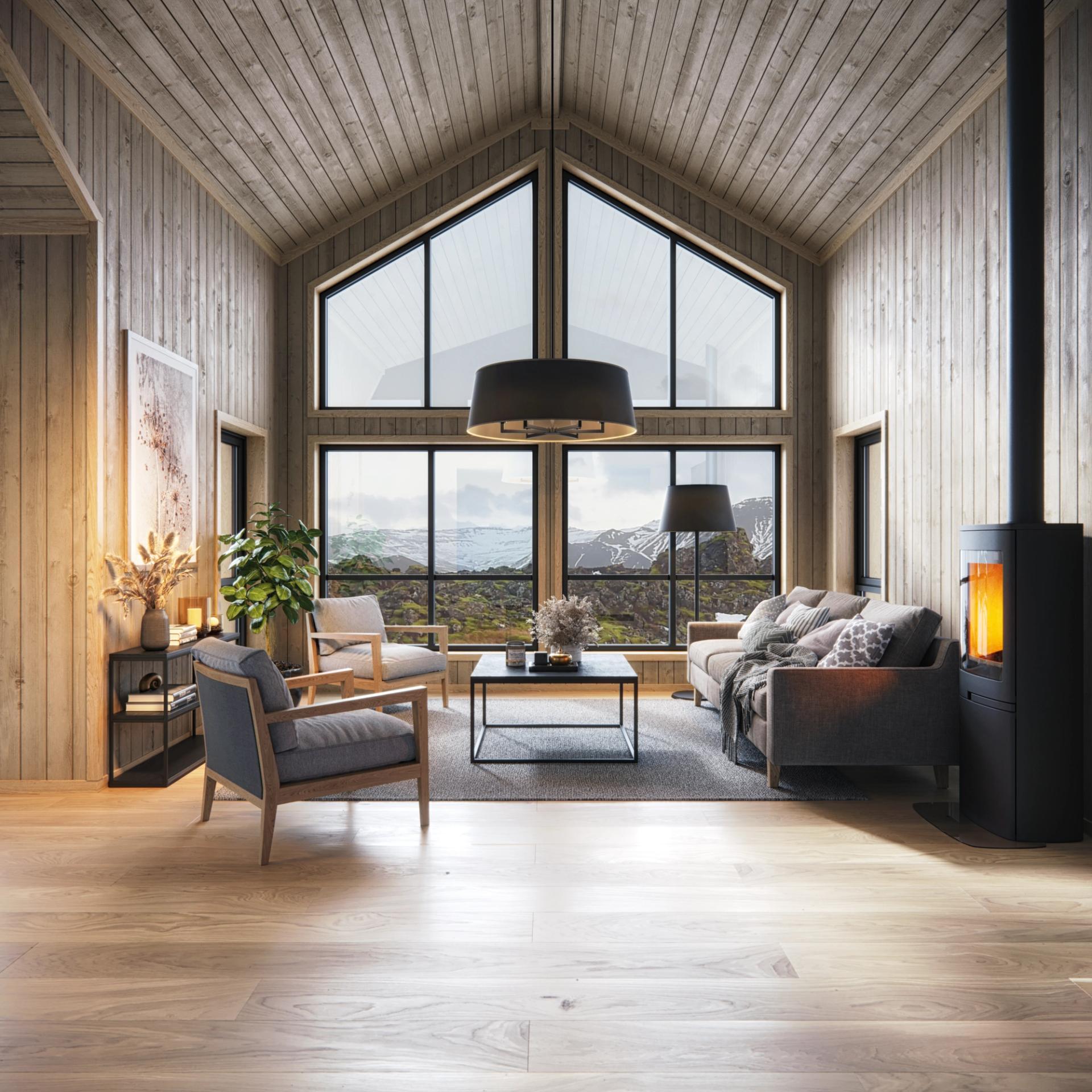 Module Hytter Hytte Istjern 100 Moderne Høy fra Blink Hytta Sigdal | Blink Hus