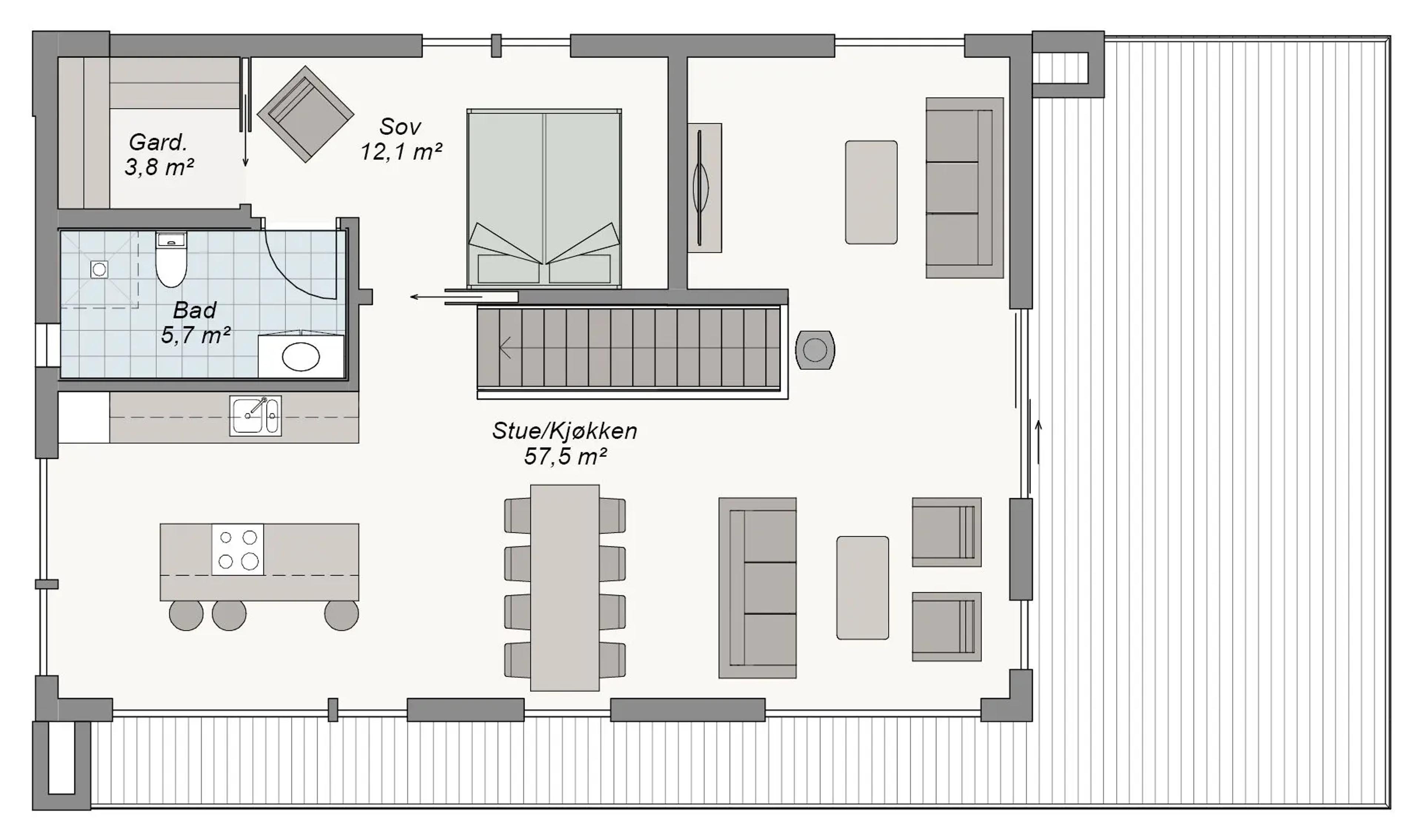 Fredrikstad plantegning 2. etg