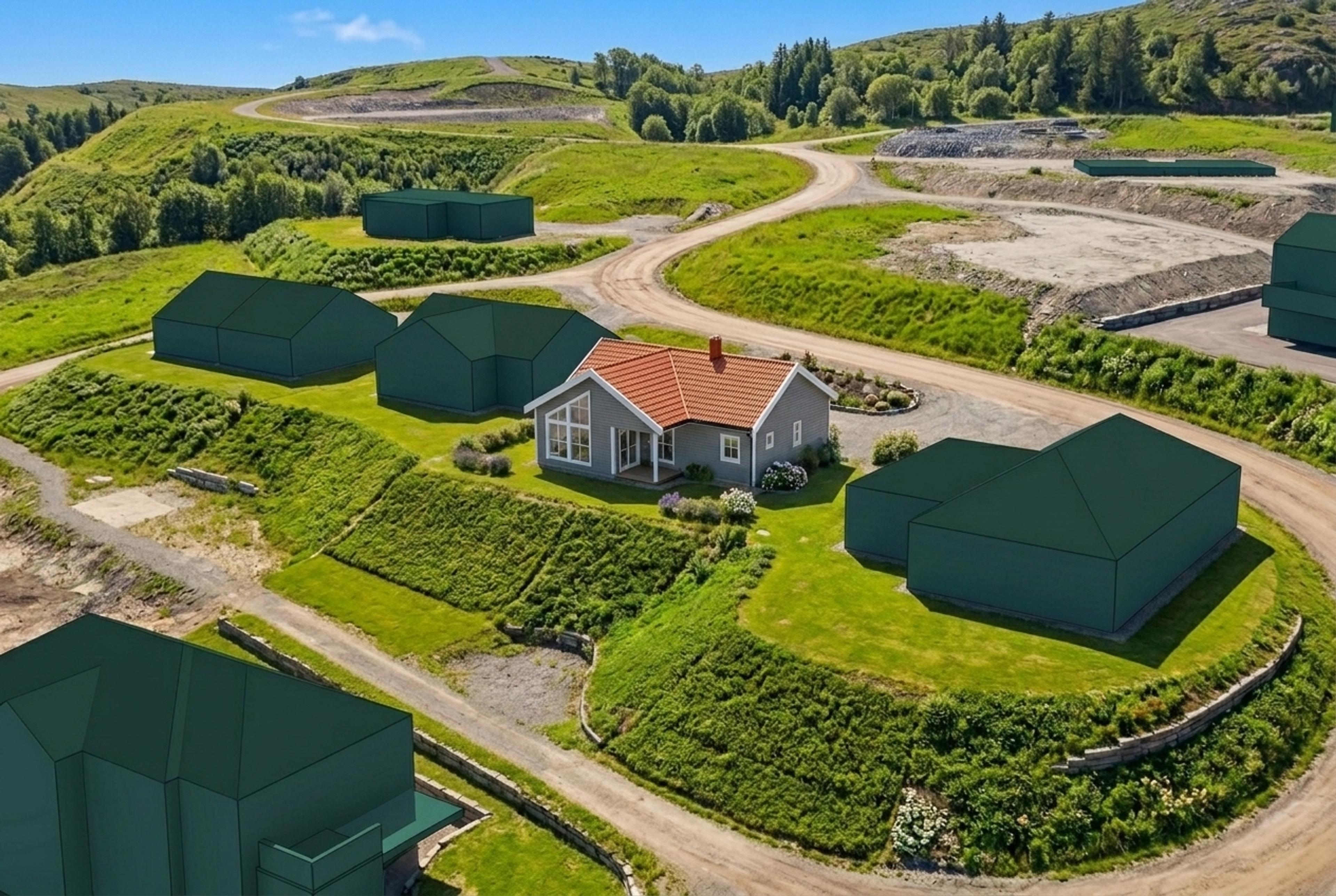 Illustrasjonsbilde generert med AI, Dette er kun et forslag til hvordan boligen kan se ut