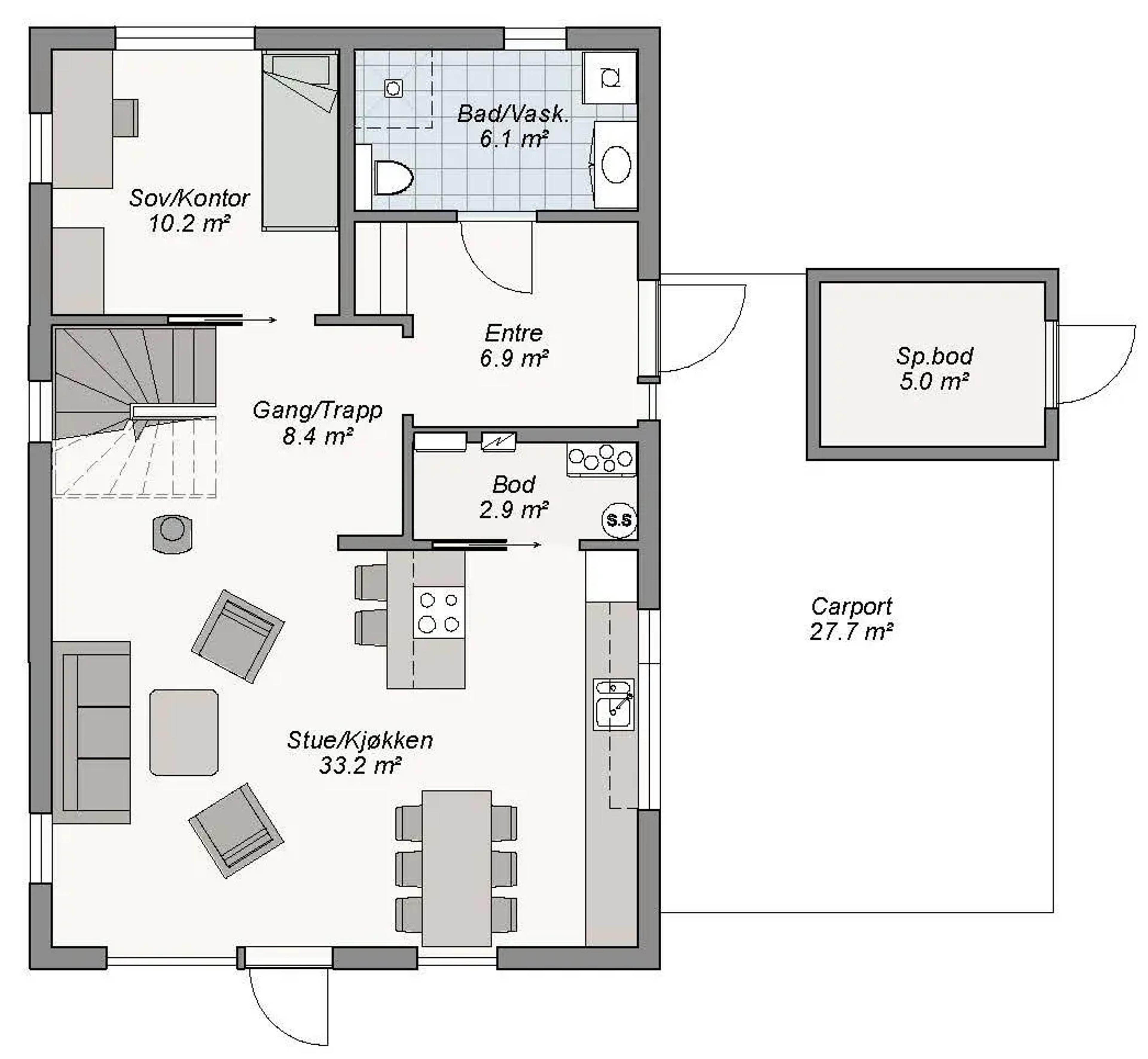 Moss plantegning 1 etg
