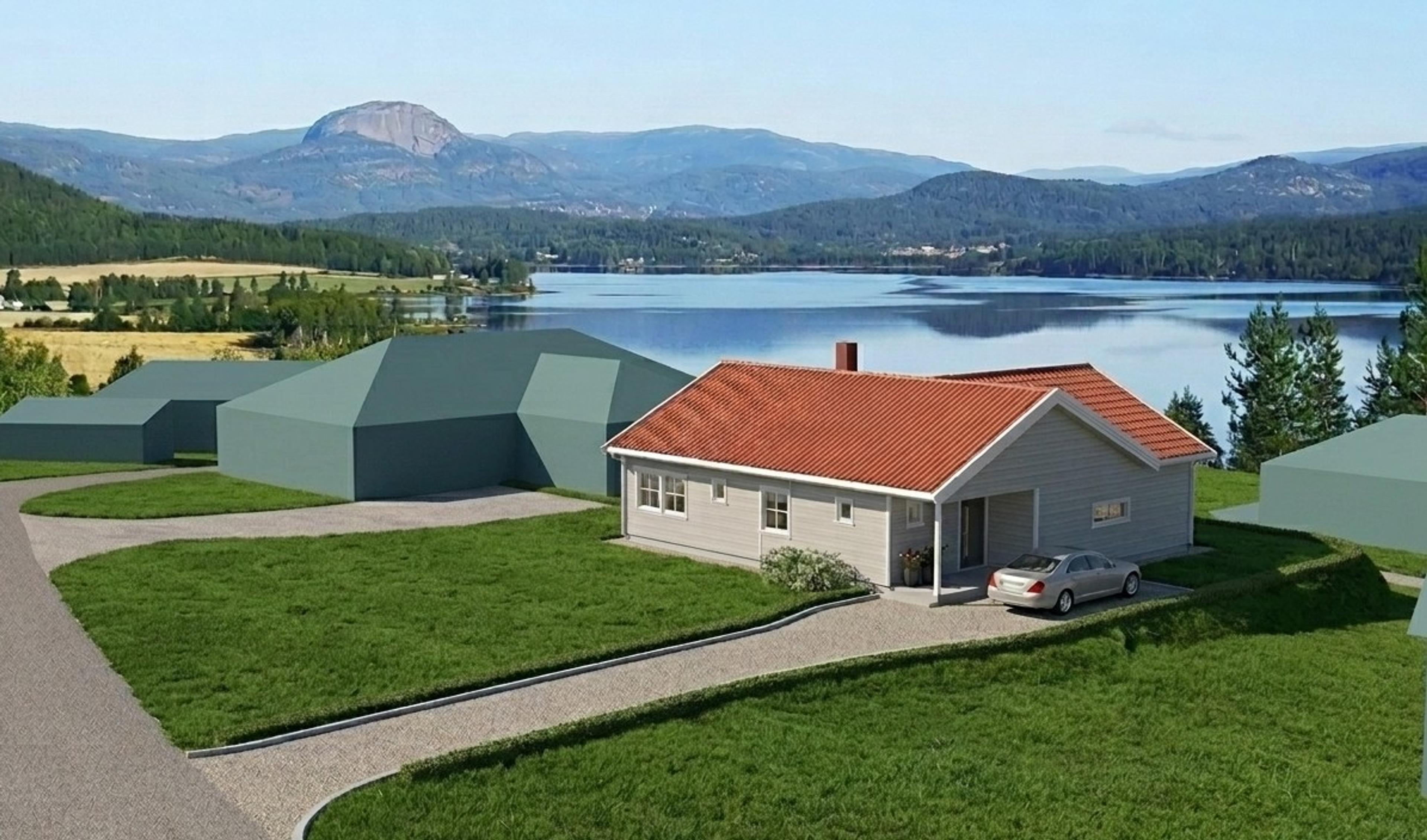 Enebolig på et plan