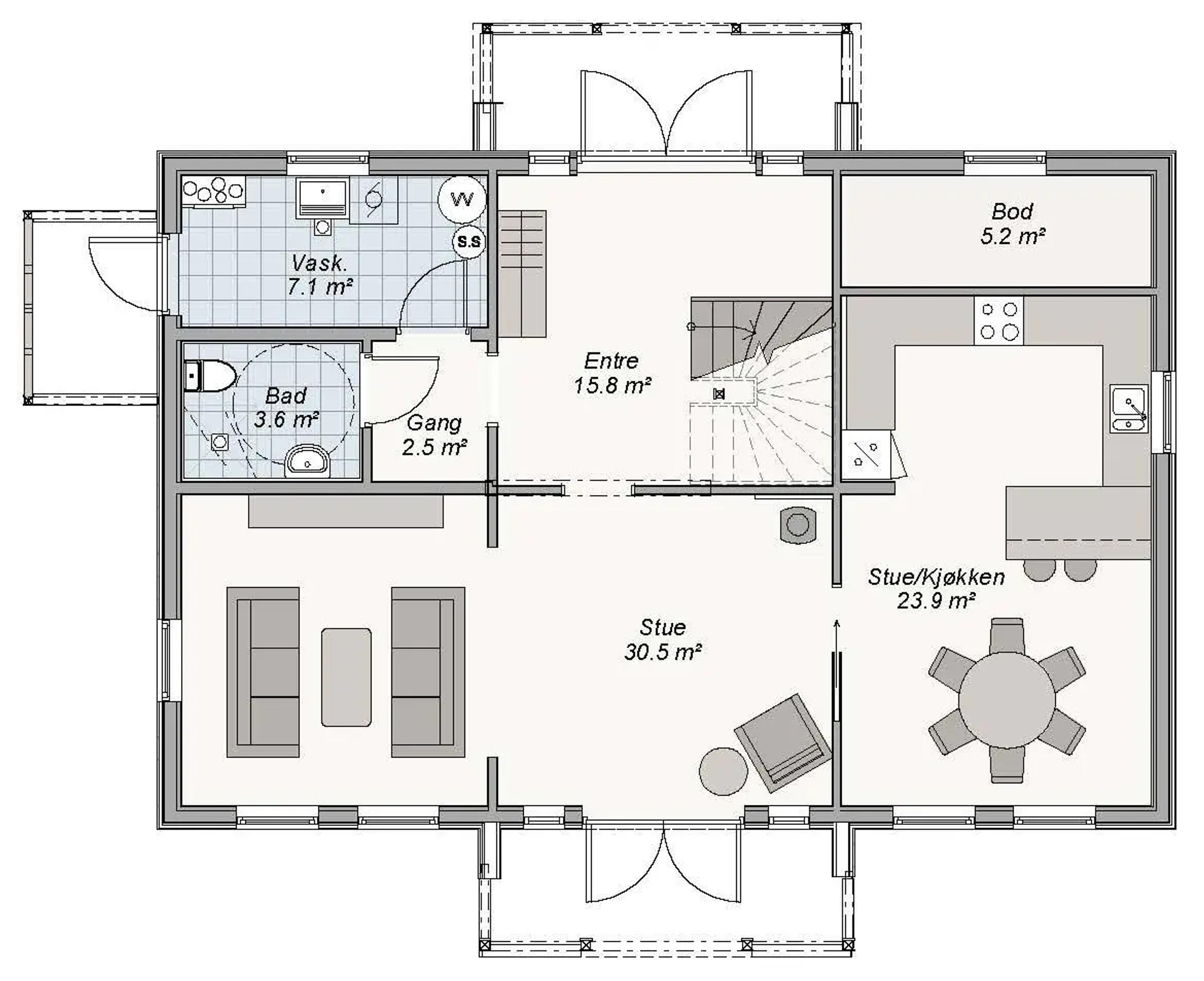 Aurdal plantegning 1.etg