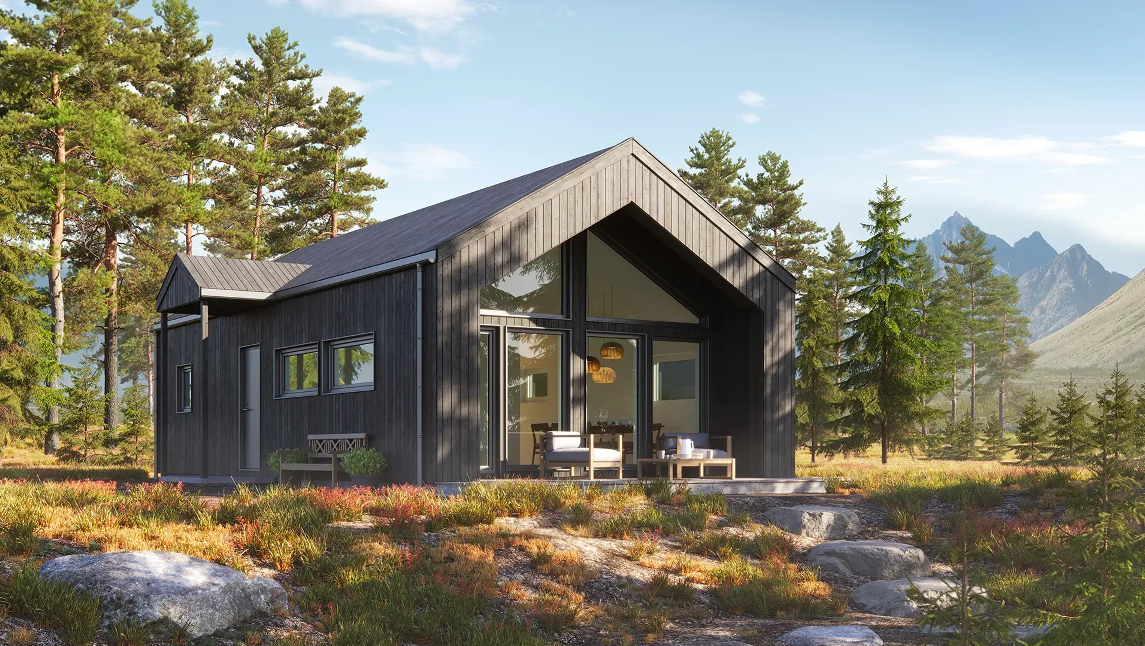 Blåtind - Hytte med moderne og stilig uttrykk fra Blink Hus