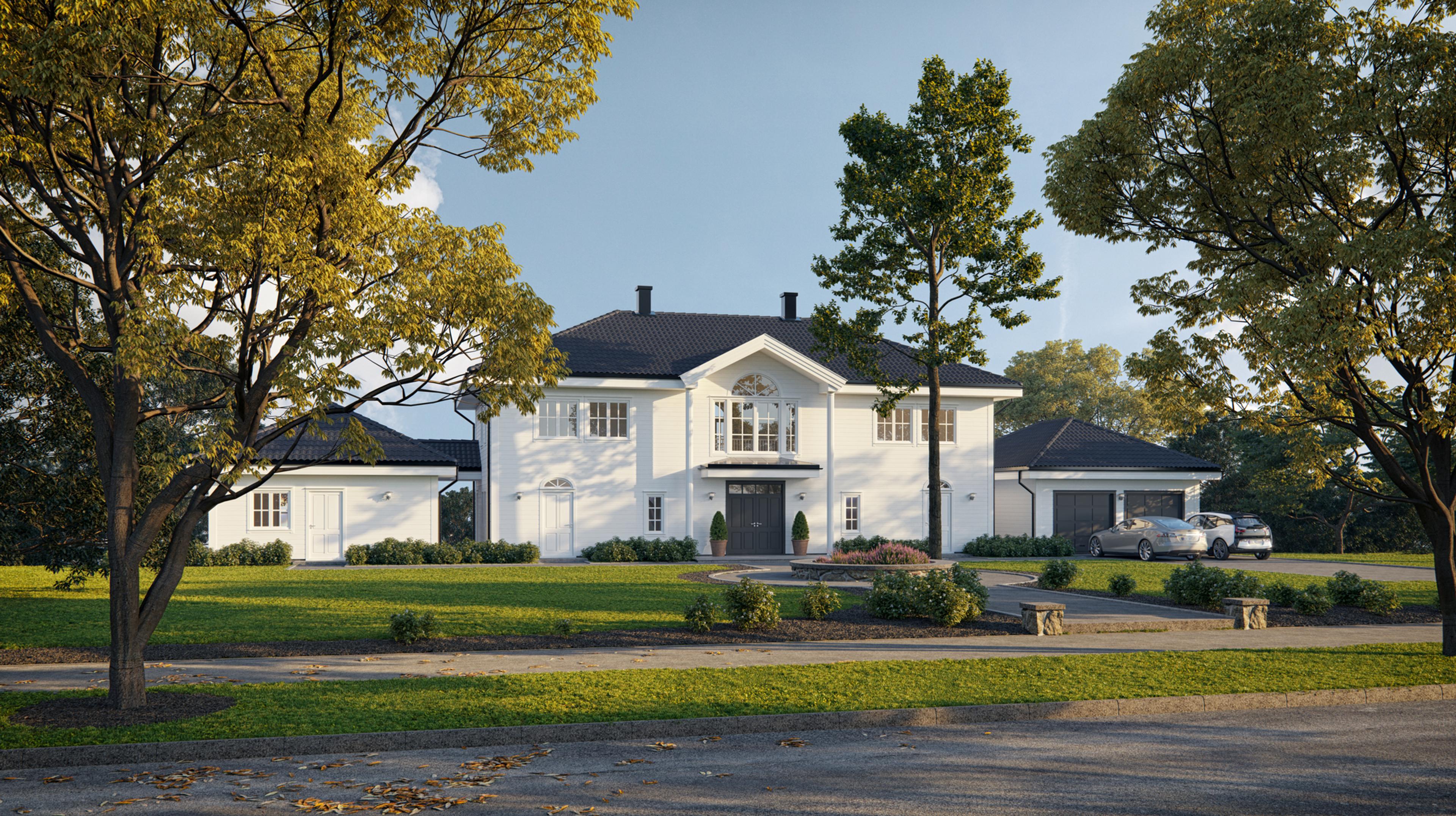 Nesøya - Et majestetisk hus med anneks og dobbelt garasje fra Blink Hus