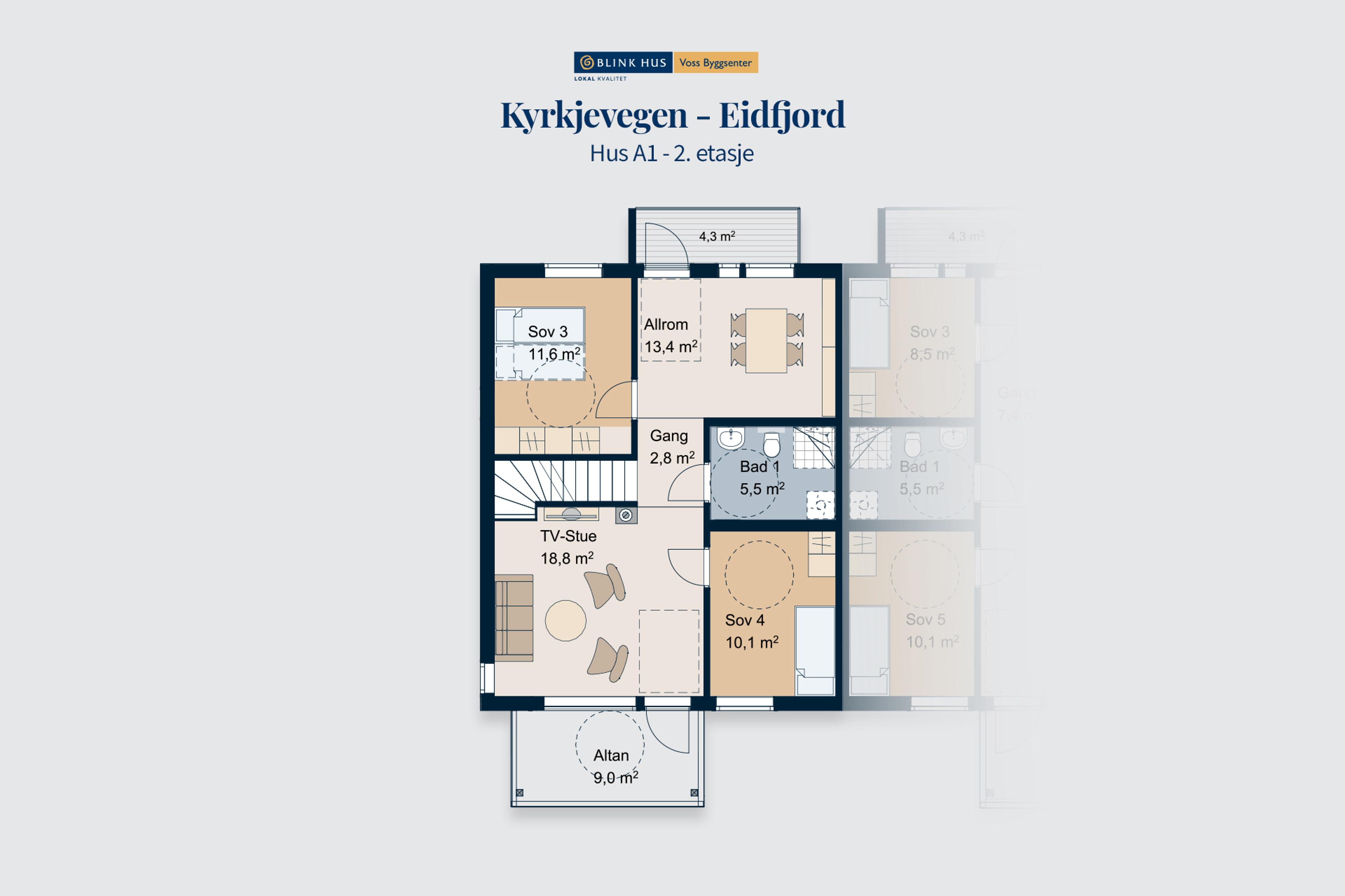 Planløysing A1 - 2. etasje