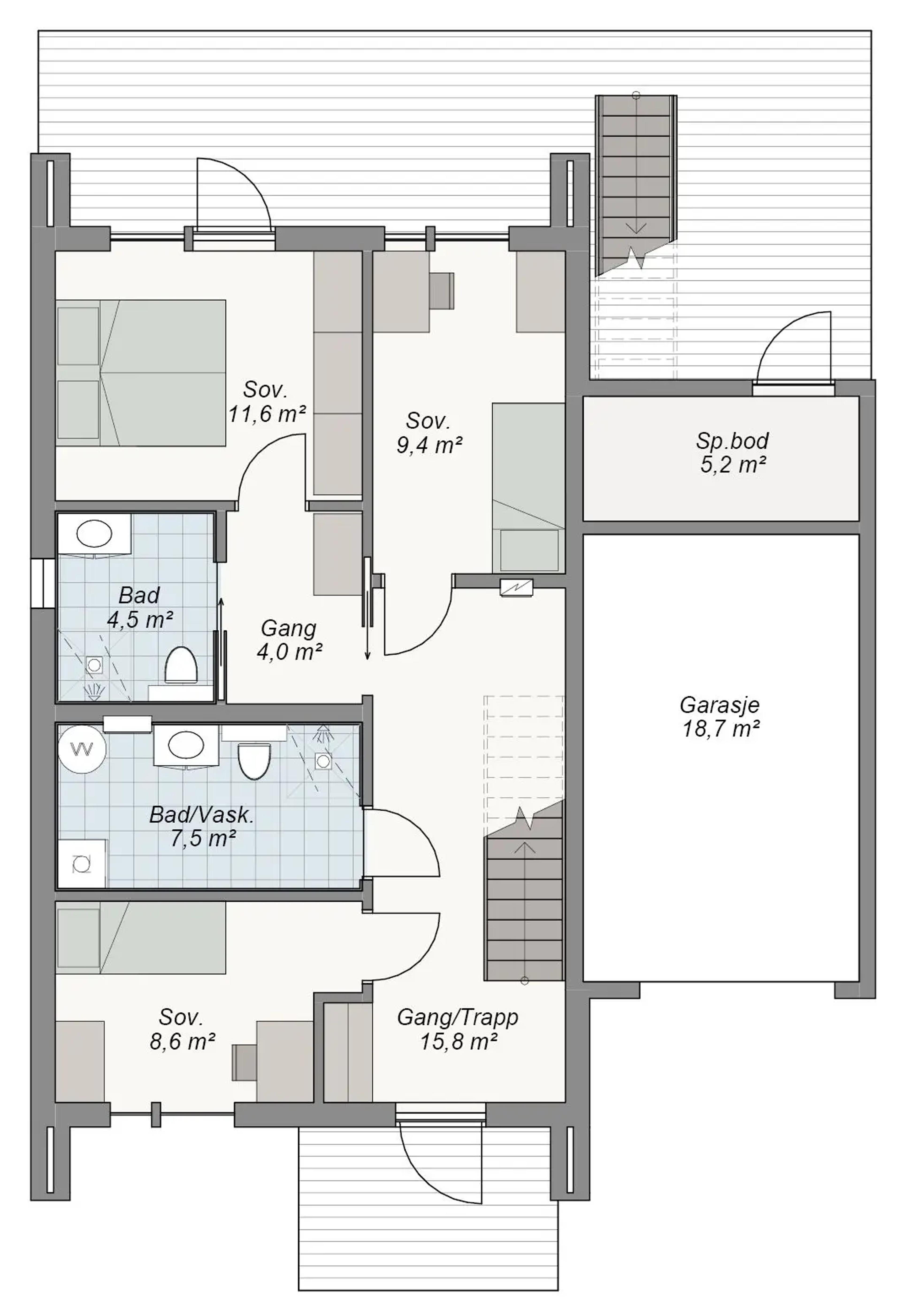 Farsund plantegning 1. etg