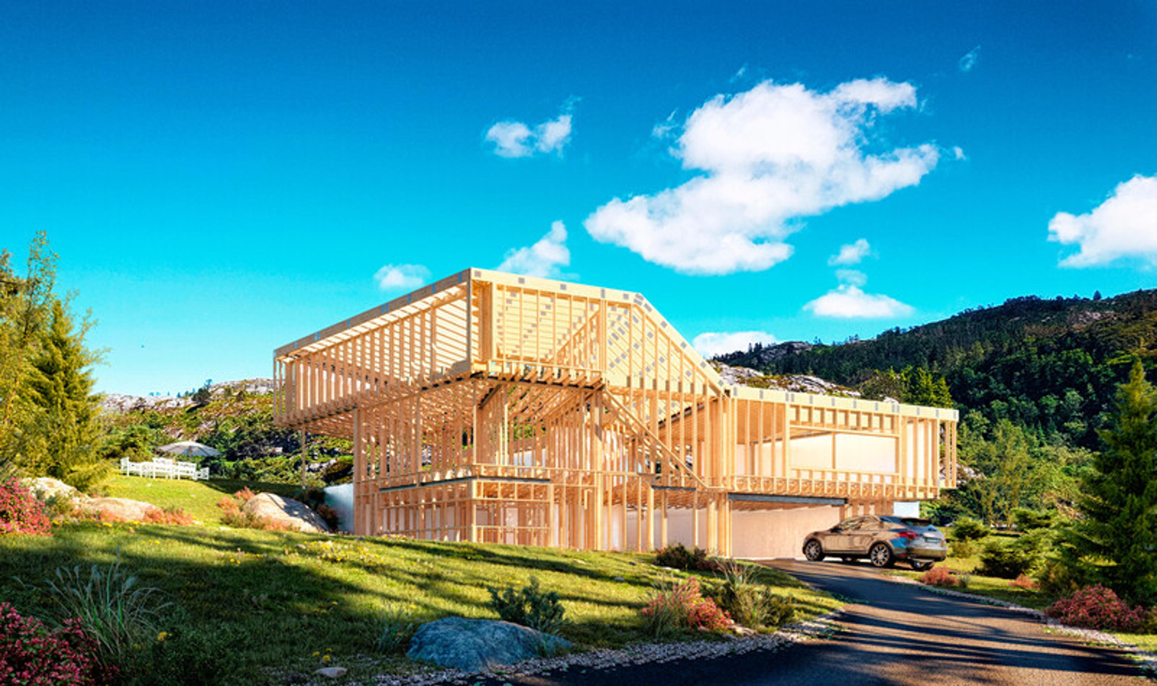 Konstruksjonspakker fra PreTre er mye brukt i Blink Hus.