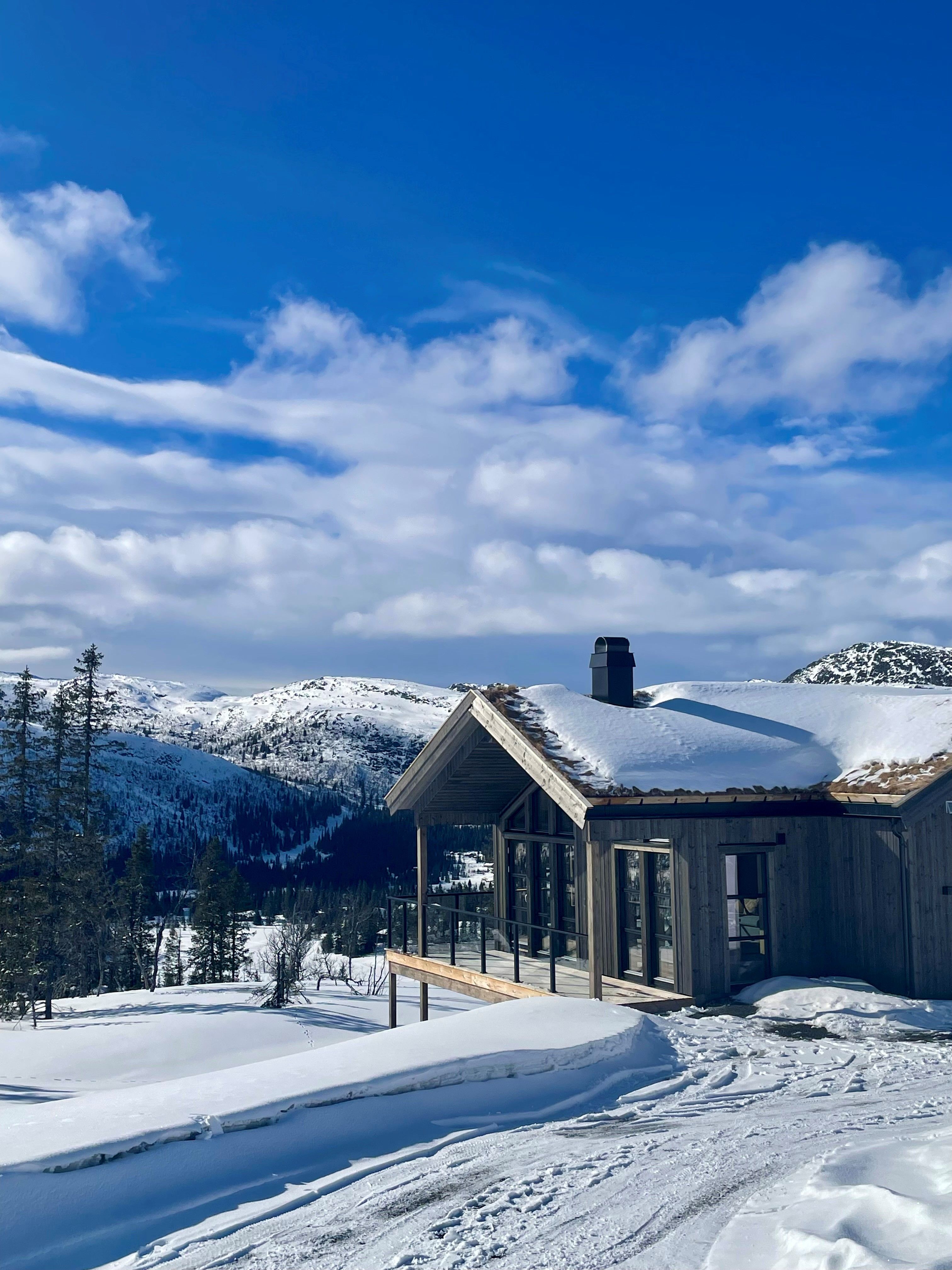 Panorama utsikt fra hytta