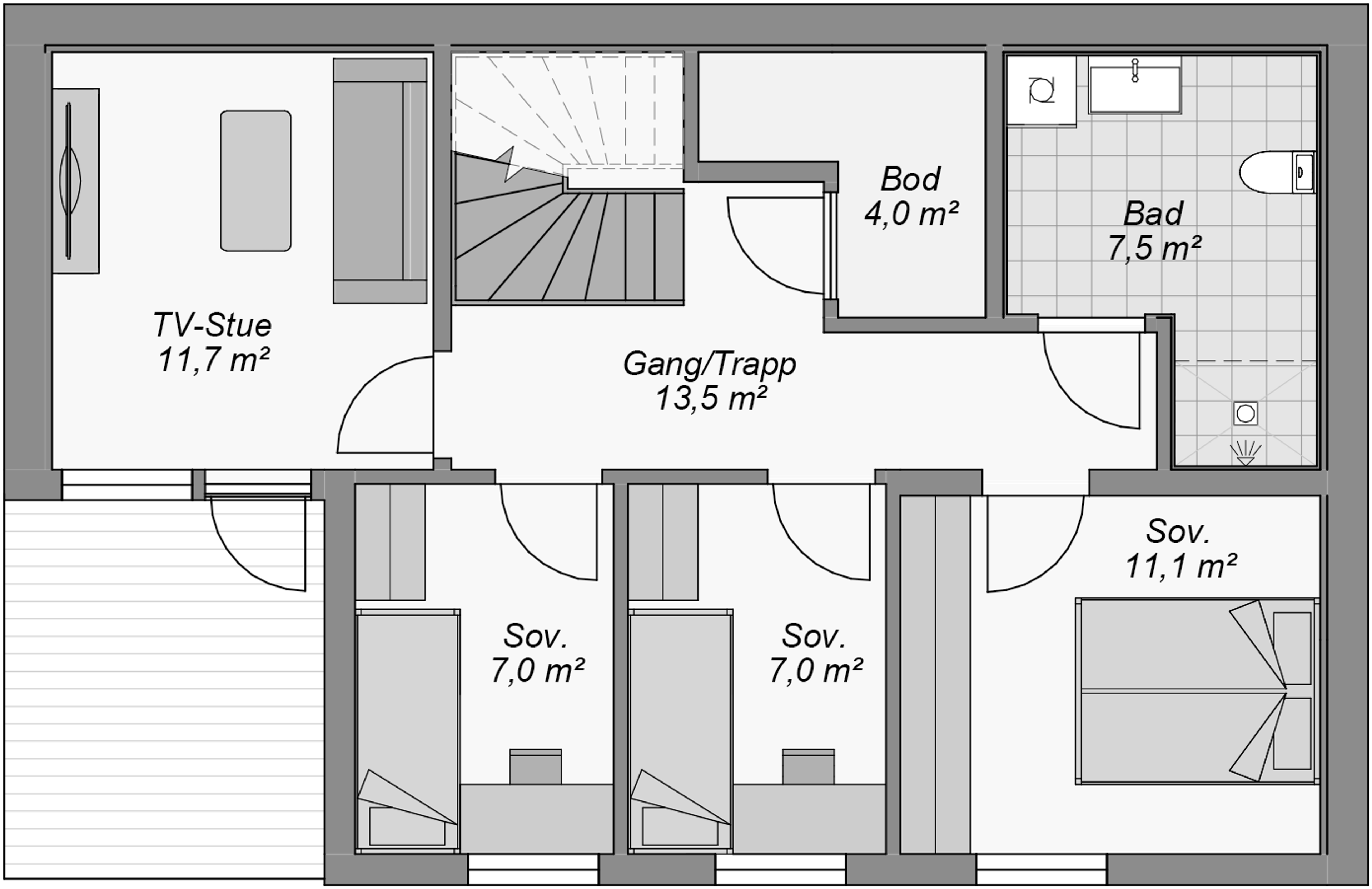 Plantegning moderne bolig