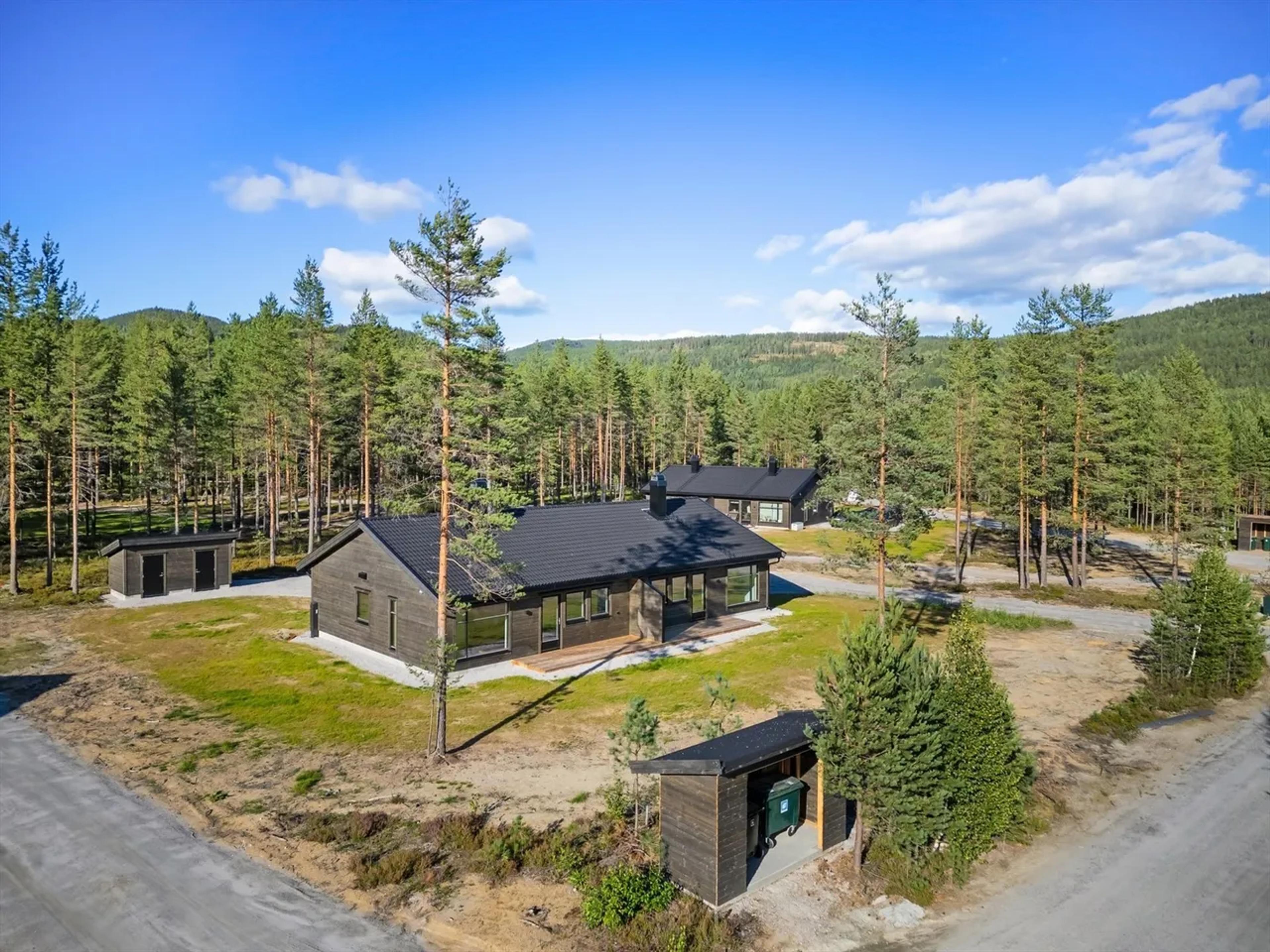 Bakside av tomannsboligen