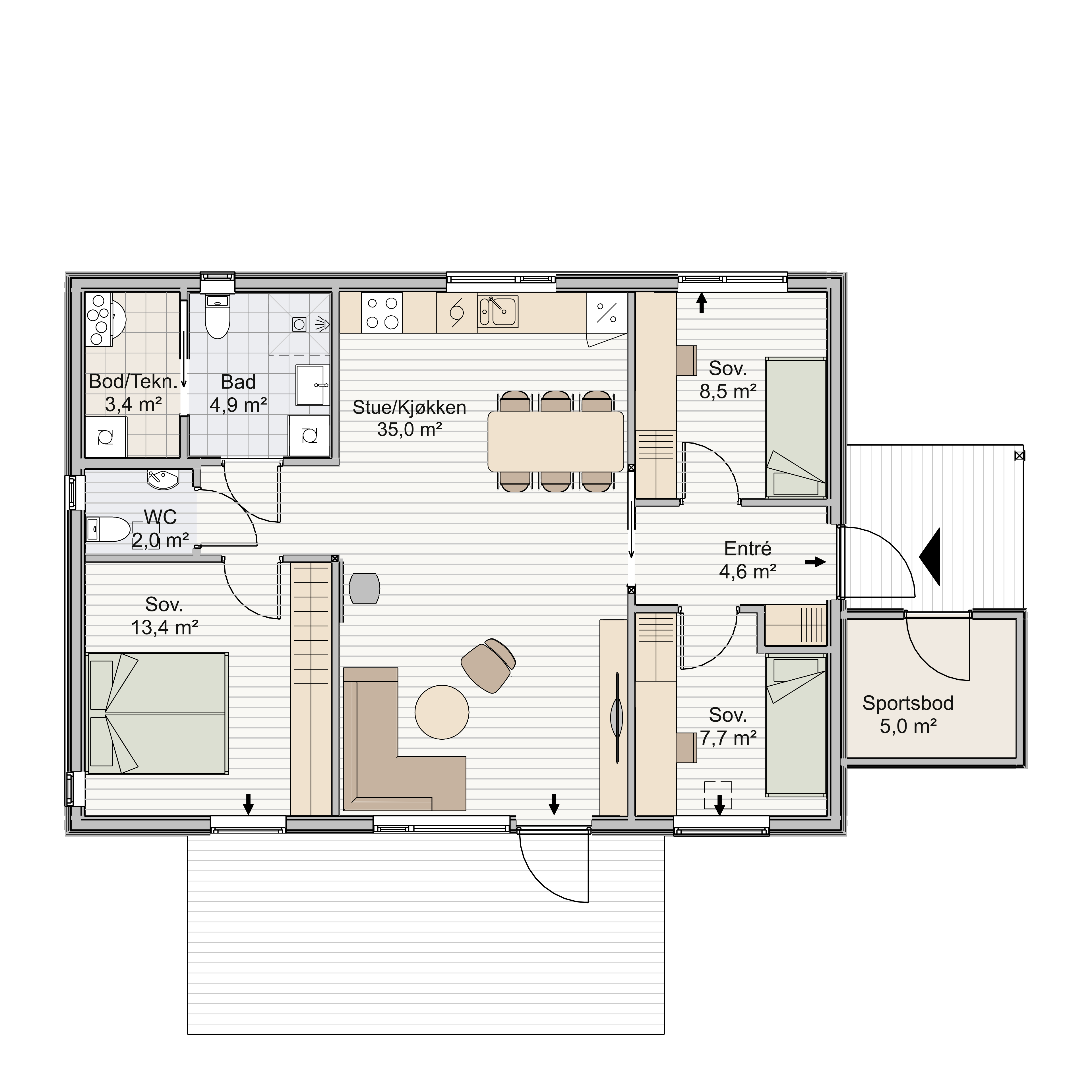 Plantegning av lillehammer i moderne variant