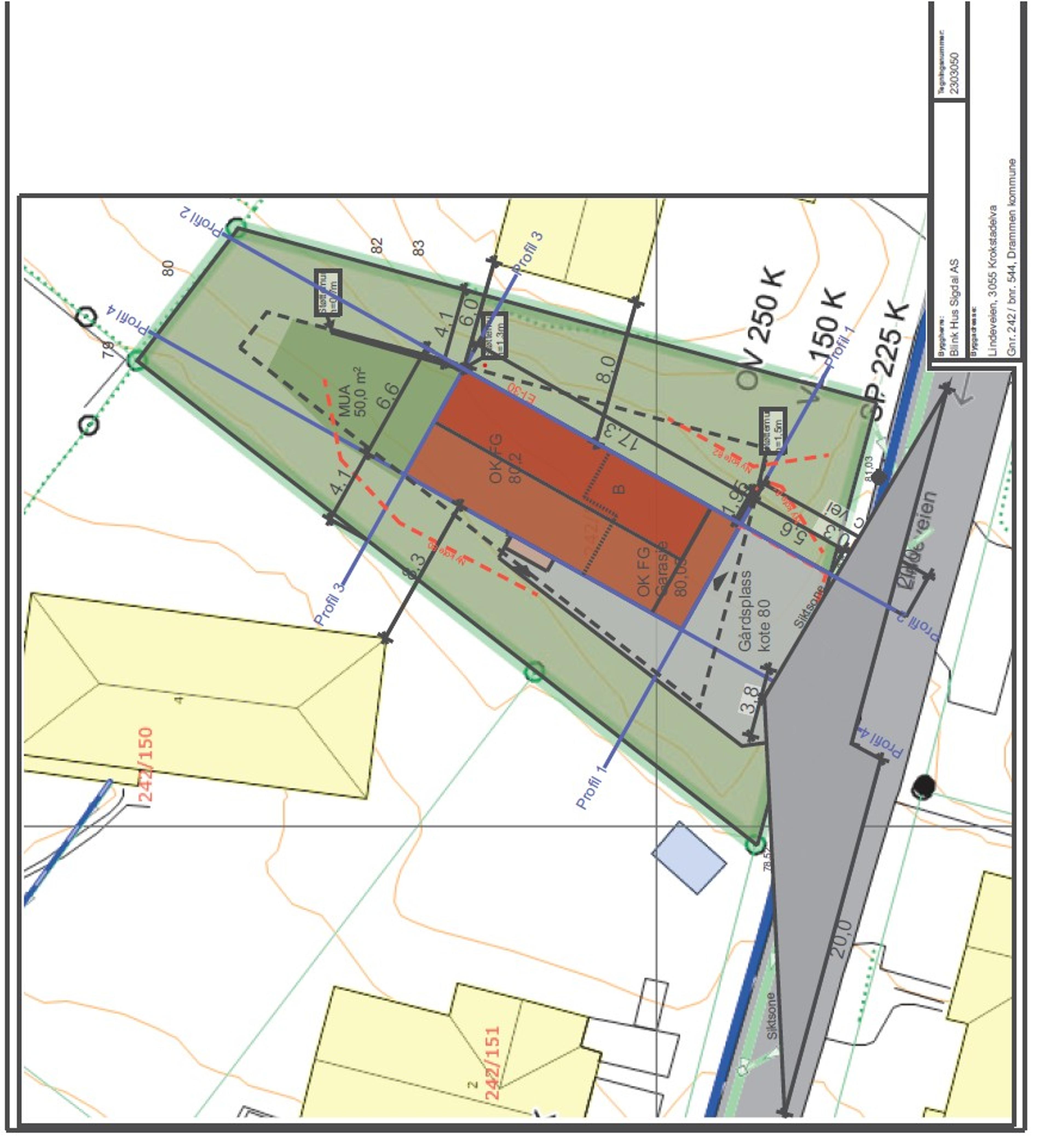 Situasjonskart Lindeveien
