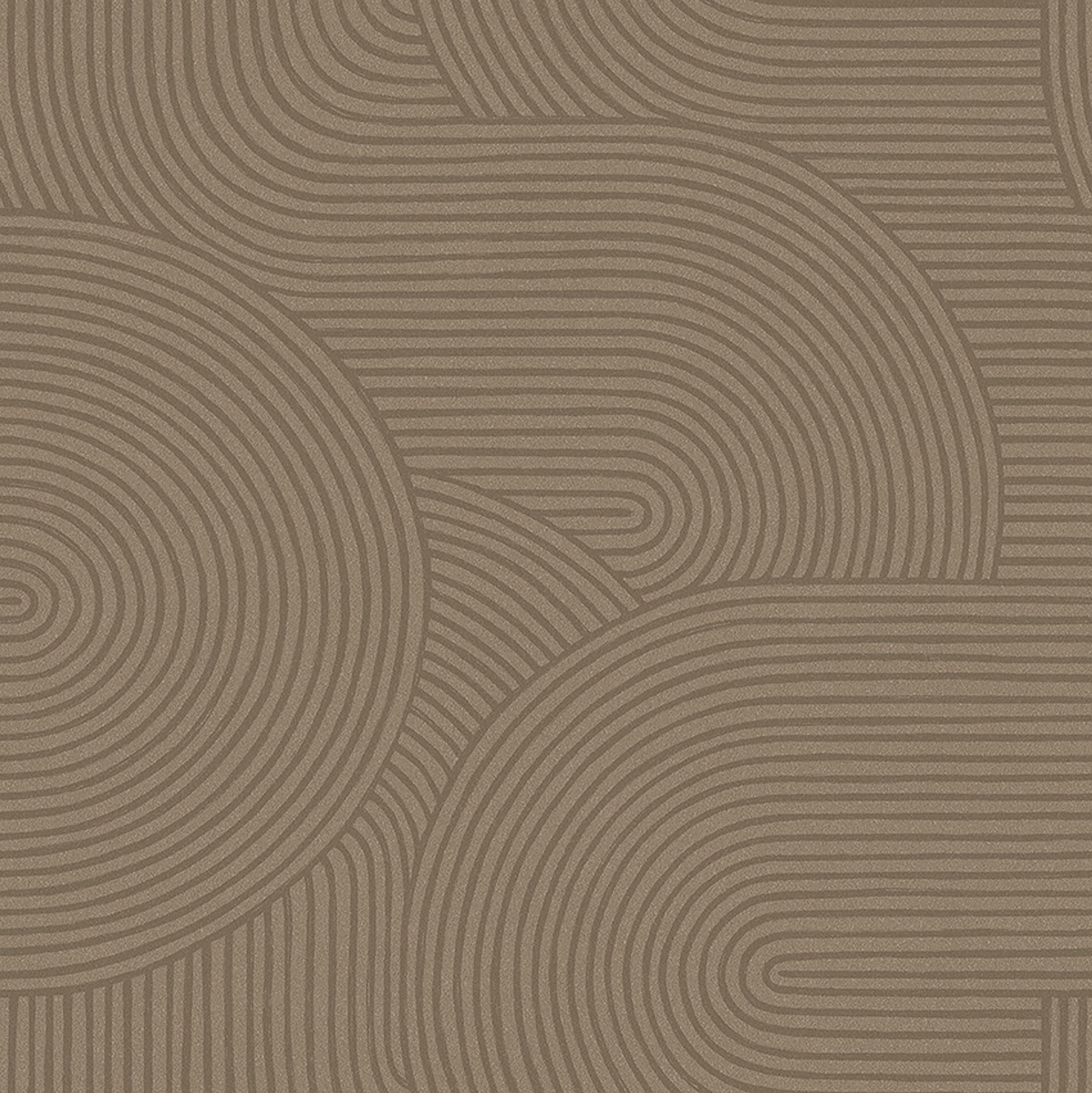 Zen brun, tapet tapet med grafiskt mönster i brun. Från kollektionen Graphics. Nonwoven-material med rak passning. Passar i vardagsrum.