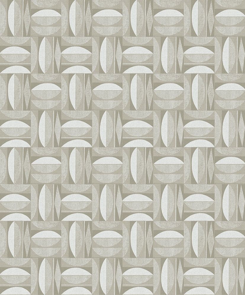 Occidens, beige tapet tapet med geometriskt mönster i beige. Från kollektionen Aquila. Nonwoven-material med förskjuten passning.