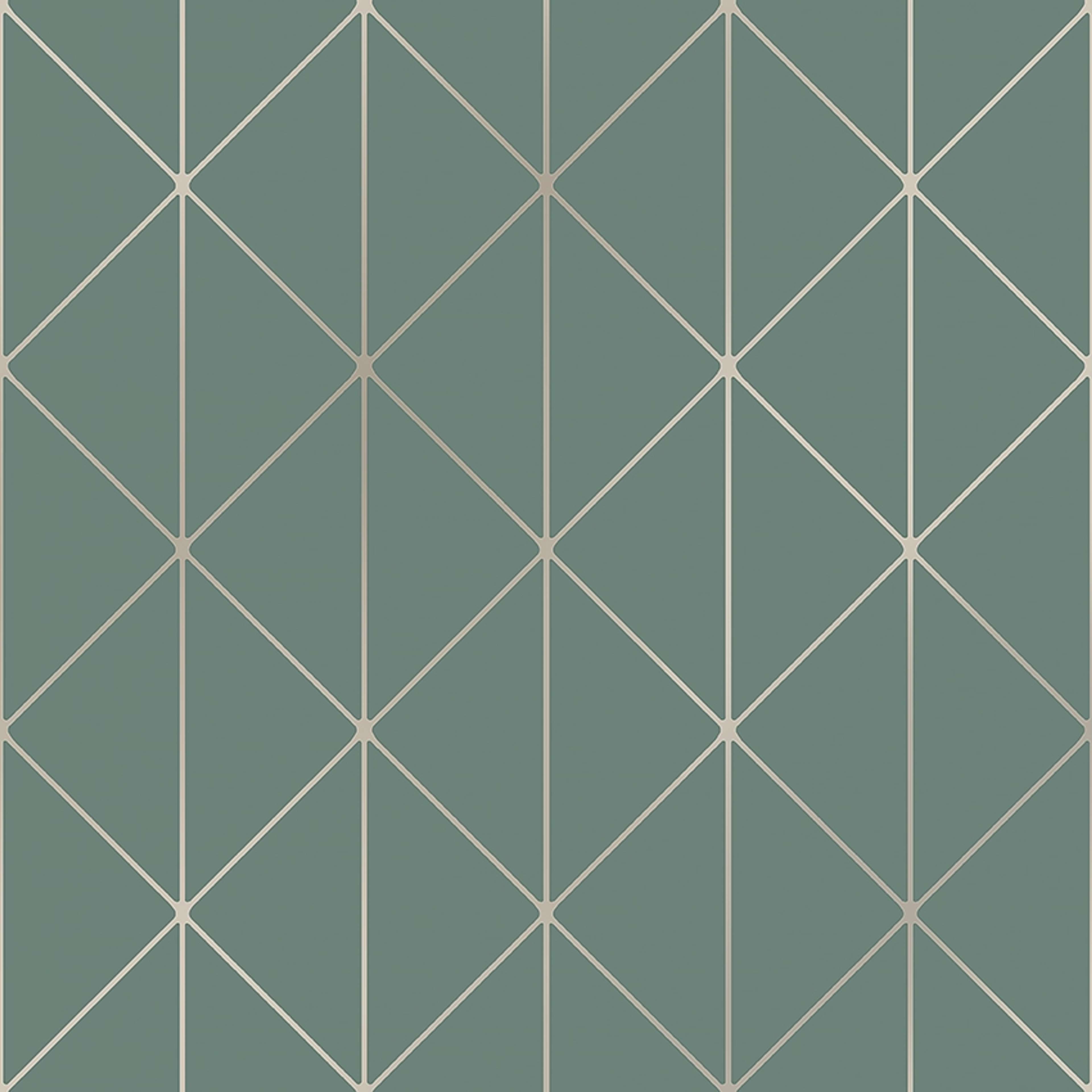 Diamonds grön, tapet tapet med grafiskt mönster i grön. Från kollektionen Graphics. Nonwoven-material med rak passning. Passar i vardagsrum.