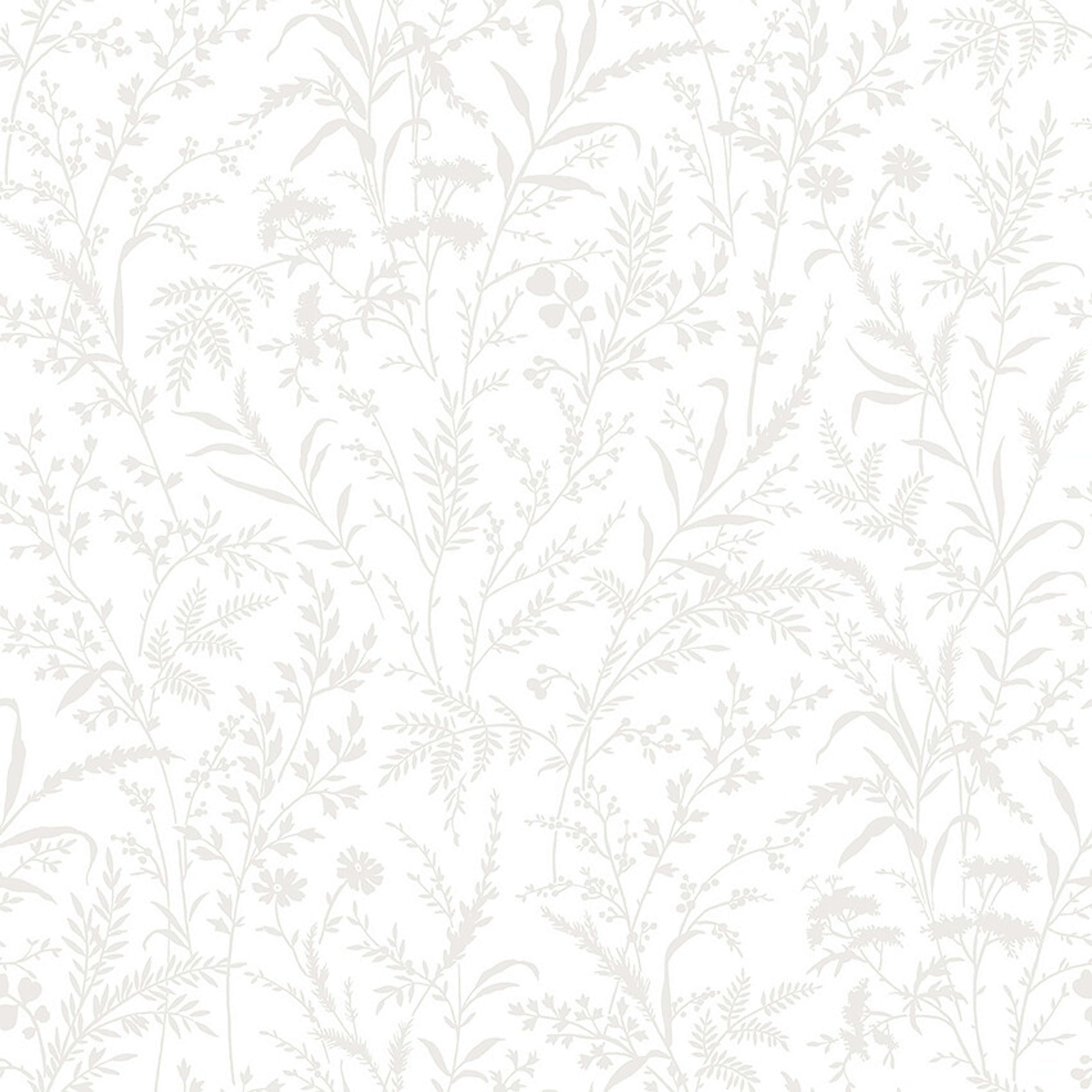Florian 38746, tapet tapet med botaniskt mönster i vit. Från kollektionen Borosan Hem. Nonwoven-material med rak passning.