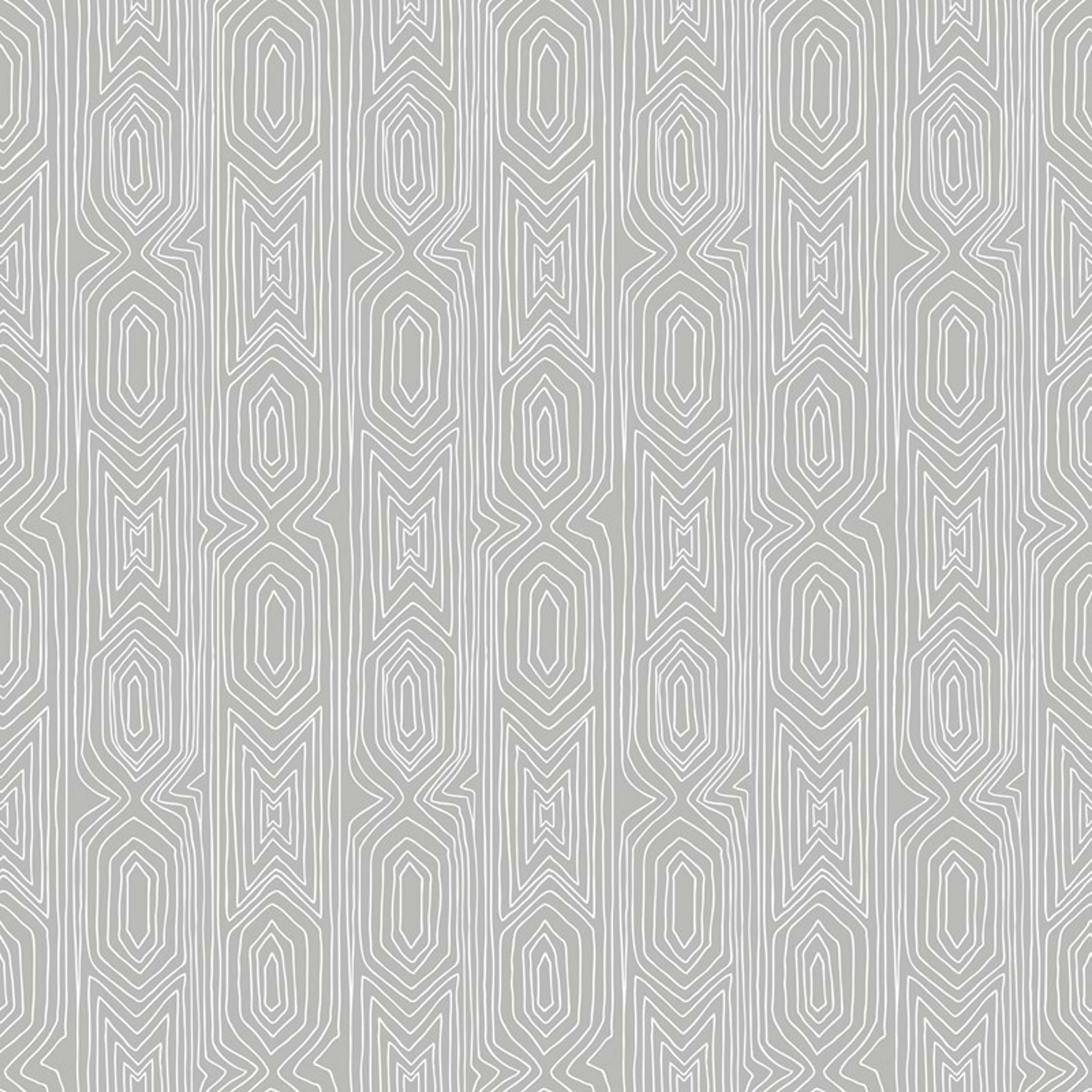 Linjelek, gråvit tapet från duro med geometriskt mönster i vit och grå. Från kollektionen Duro 1900. Nonwoven-material med rak mönsterpassning.