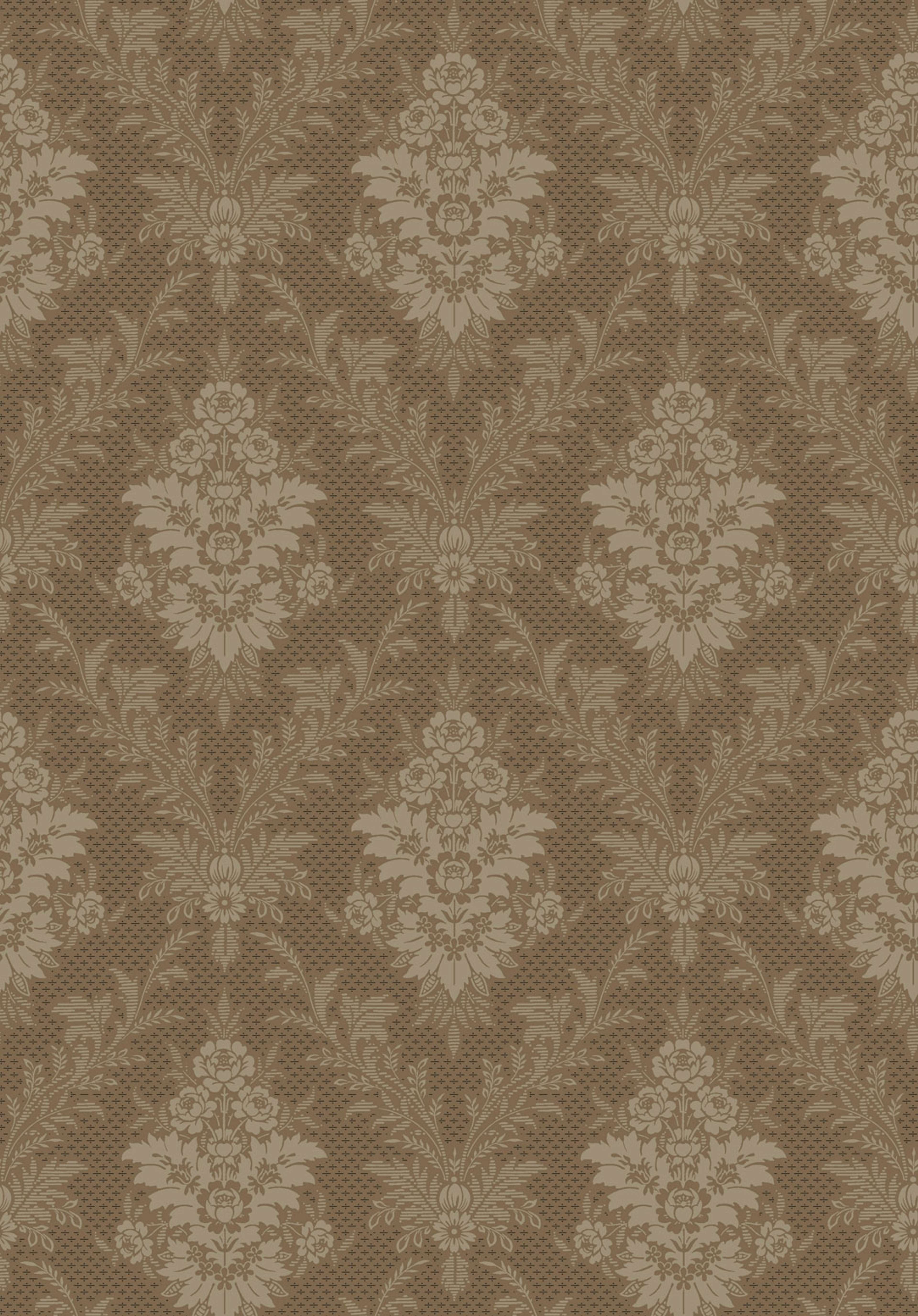 Sofia tapet från Boråstapeter med blommigt mönster i svart, brun och beige. Från kollektionen anno. Nonwoven-material med rak passning. Passar i sovrum och matsal.