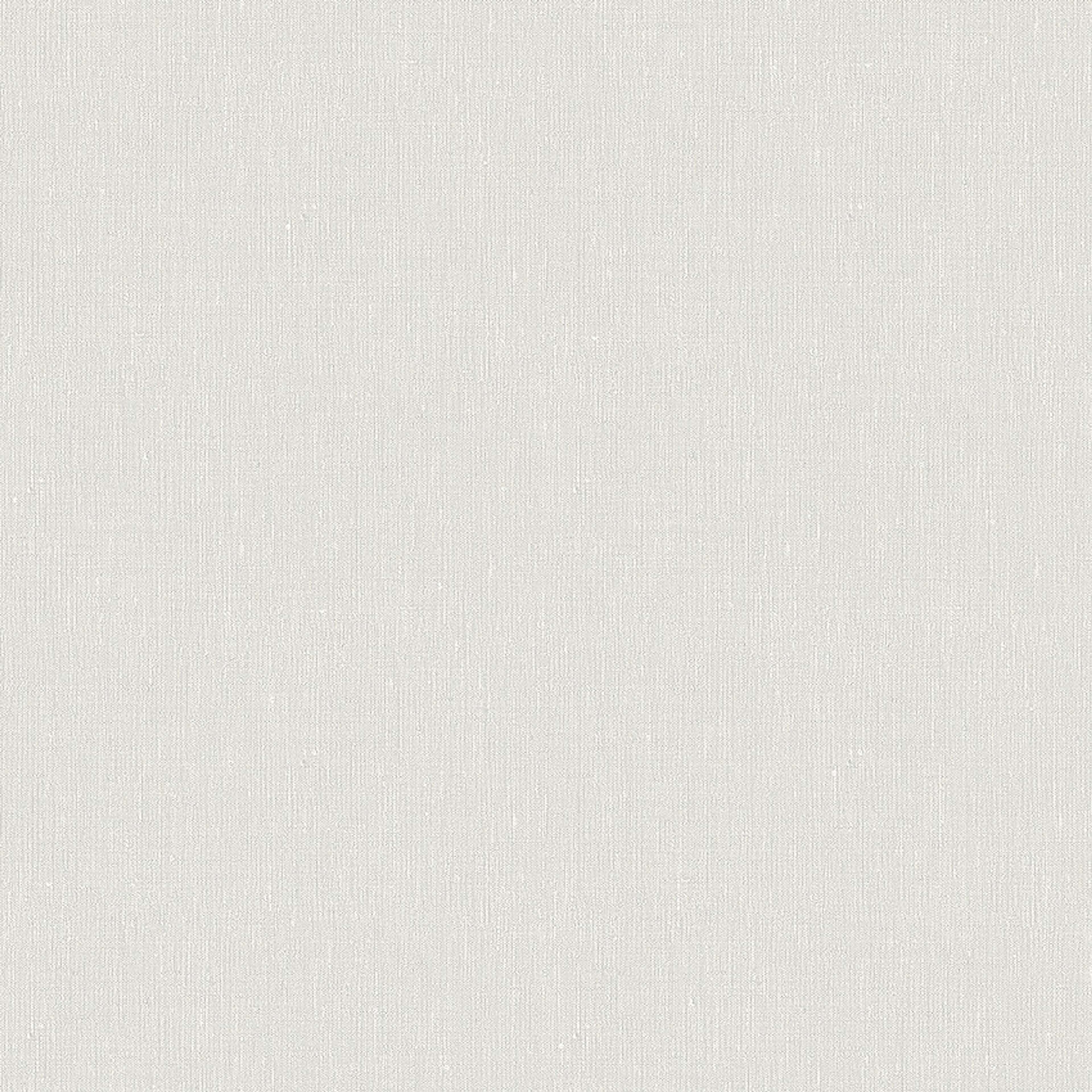 Swedish Grey tapet med enfargat, textilimitation mönster i grå. Från kollektionen Linen. Nonwoven-material. Passar i vardagsrum och matsal.