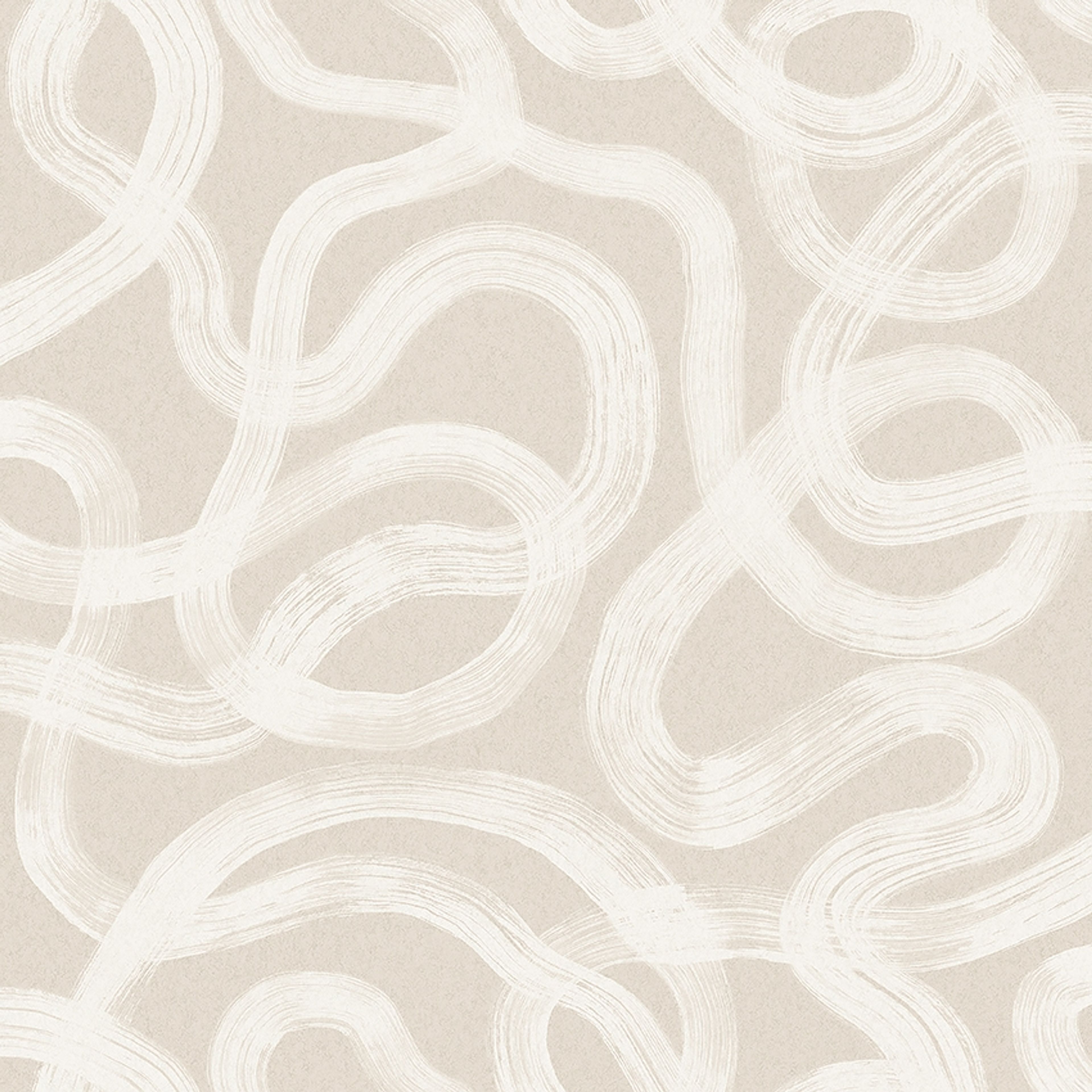 Curve vit, tapet tapet med grafiskt mönster i vit och beige. Från kollektionen Graphics. Nonwoven-material med förskjuten passning. Passar i matsal.