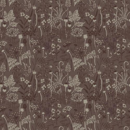 Dara tapet från Midbec med blommigt mönster i brun. Från kollektionen Havsblick. Nonwoven-material med rak passning.