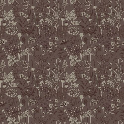 Dara tapet från Midbec med blommigt mönster i brun. Från kollektionen Havsblick. Nonwoven-material med rak passning.