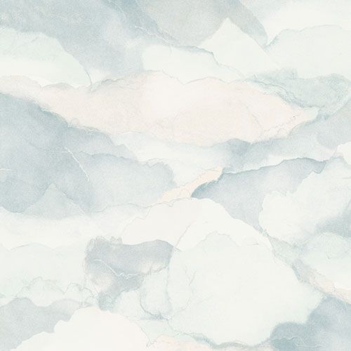 Cloud heaven tapet med himmel mönster i blå. Från kollektionen lotus. Nonwoven-material med förskjuten passning.