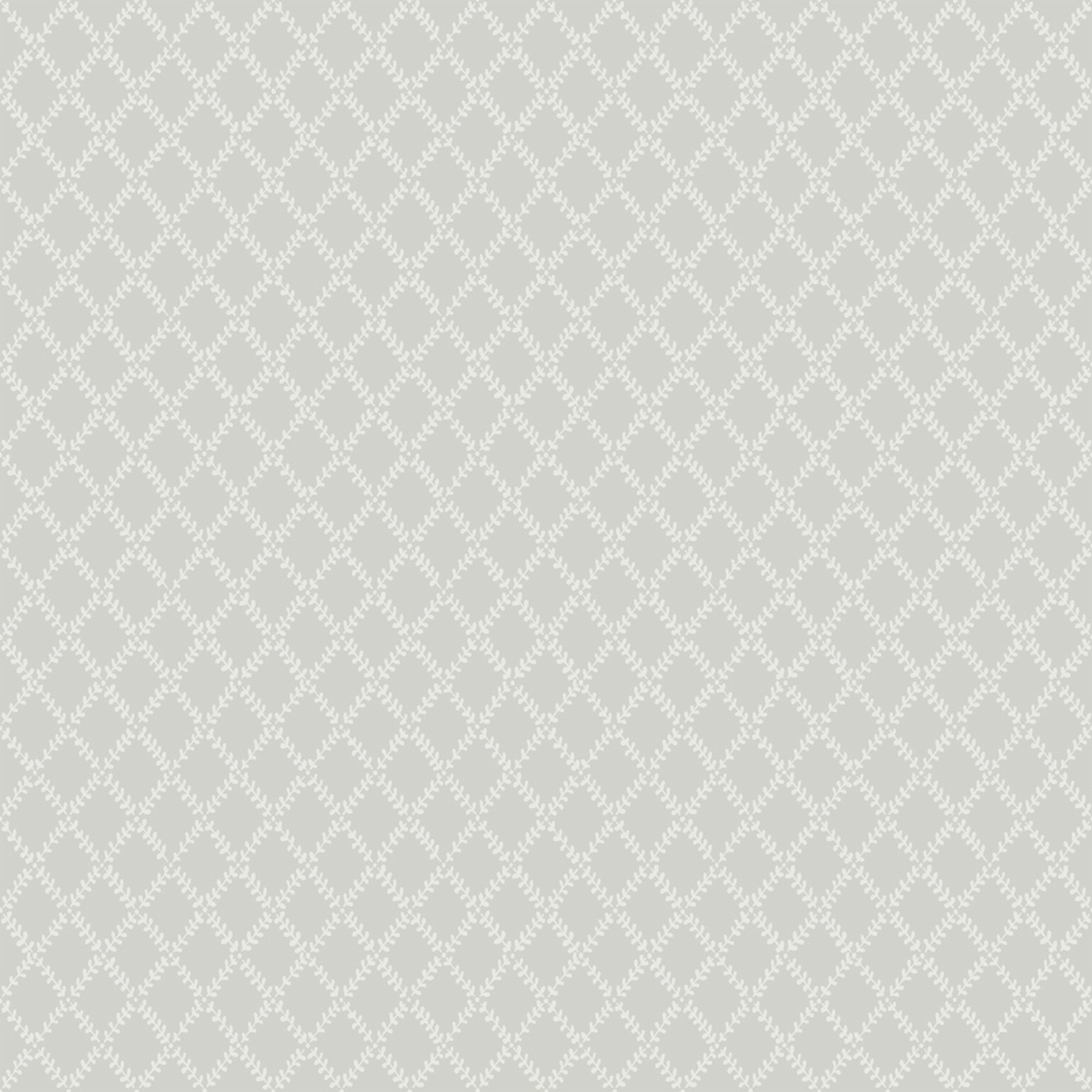 Trevor tapet med trellis mönster i grå. Från kollektionen Fågelsång. Nonwoven-material med rak passning.