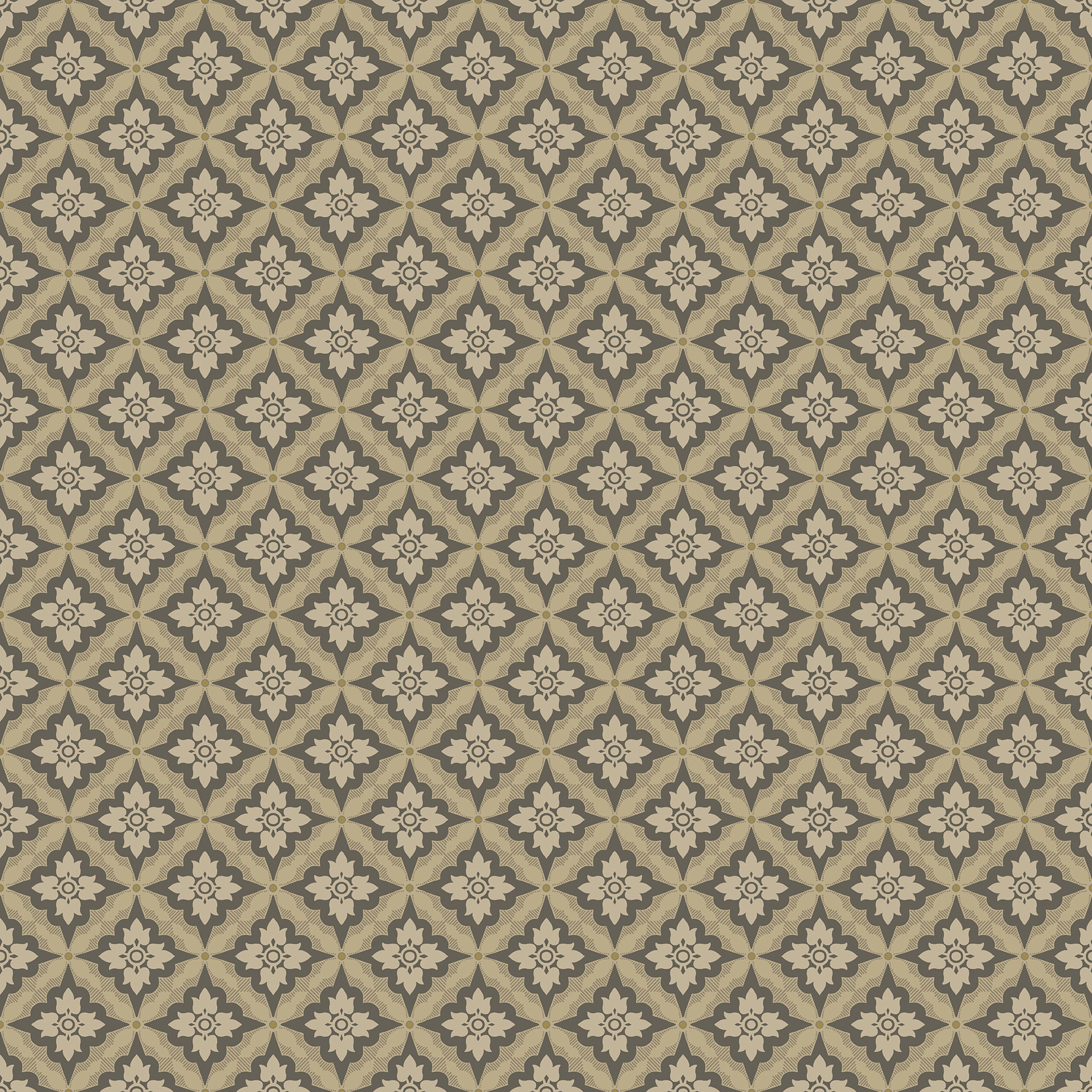 Ingrid Svart tapet med geometriskt mönster i beige. Från kollektionen Gammalsvenska klassiker 1850–1950. Nonwoven-material med rak passning. Passar i vardagsrum och matsal.