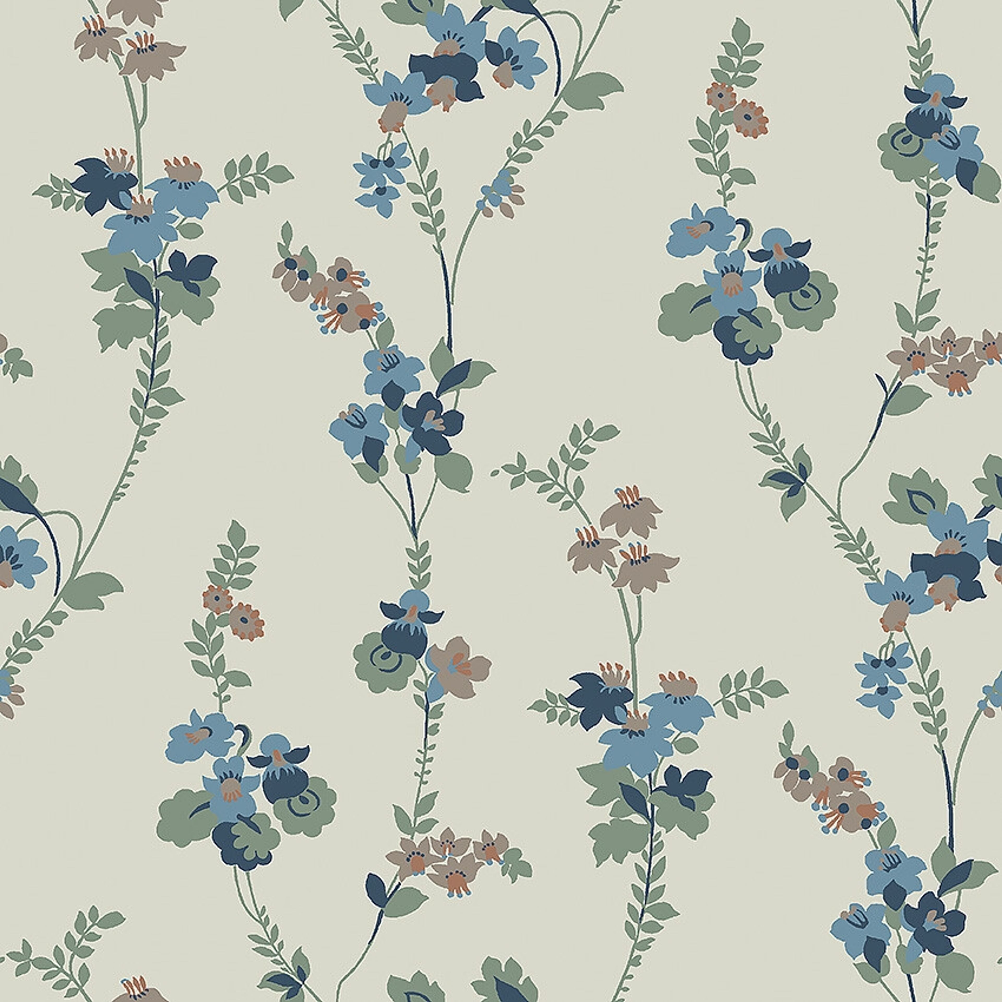 Vera multi tapet tapet med blommigt mönster i cream. Från kollektionen Swedish Grace. Nonwoven-material med rak passning. Passar i hall.