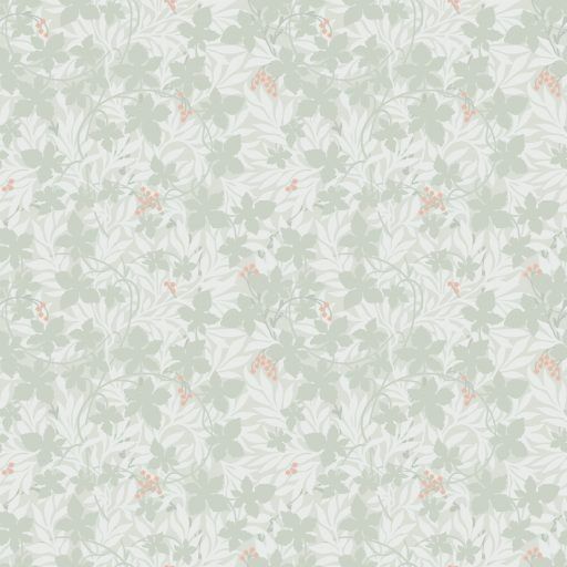Vinbärsblad, Grön tapet från duro med botaniskt mönster i grön. Från kollektionen Spira. Nonwoven-material med rak passning.