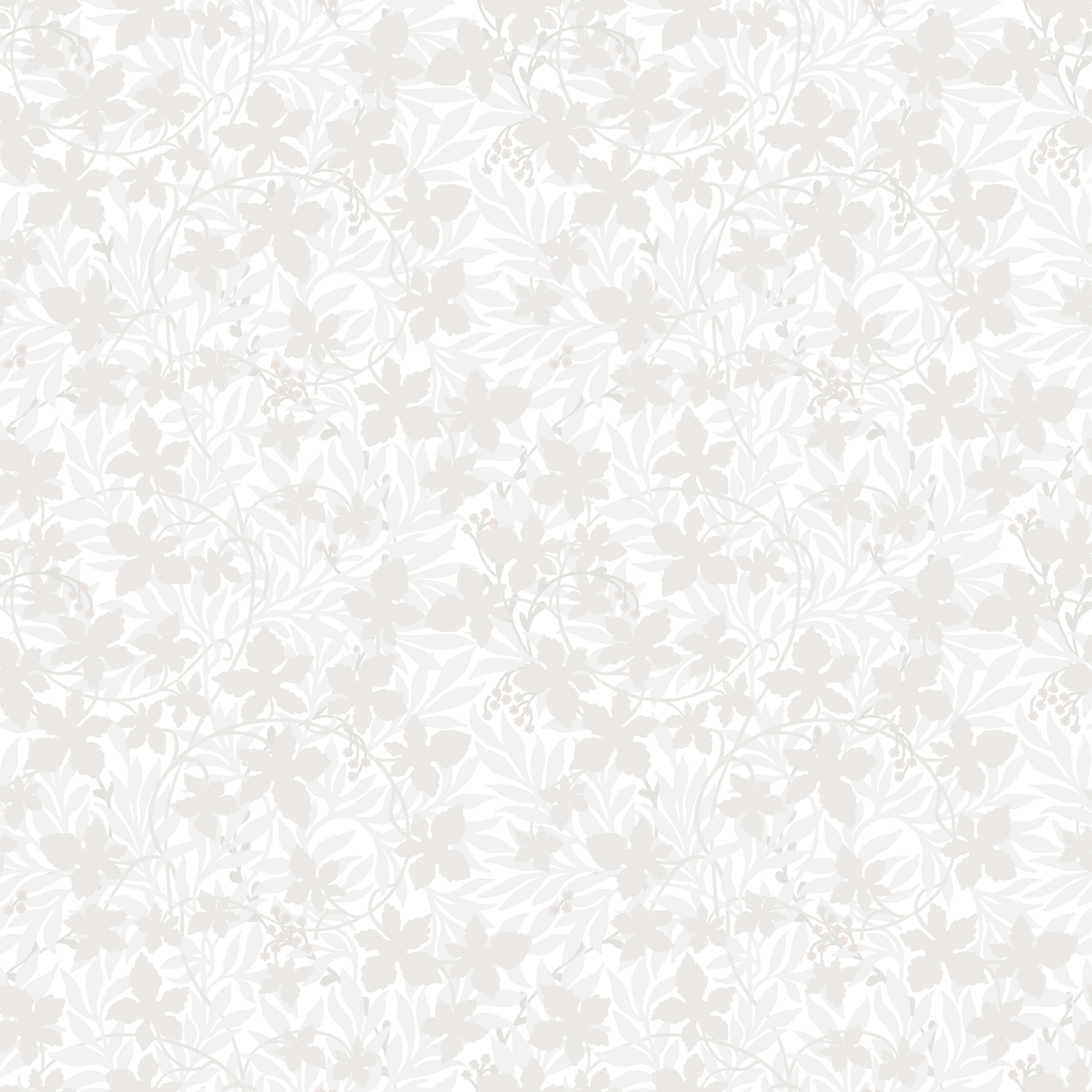 Vinbärsblad, Gråmetallic tapet från duro med botaniskt mönster i grå. Från kollektionen Spira. Nonwoven-material med rak passning.