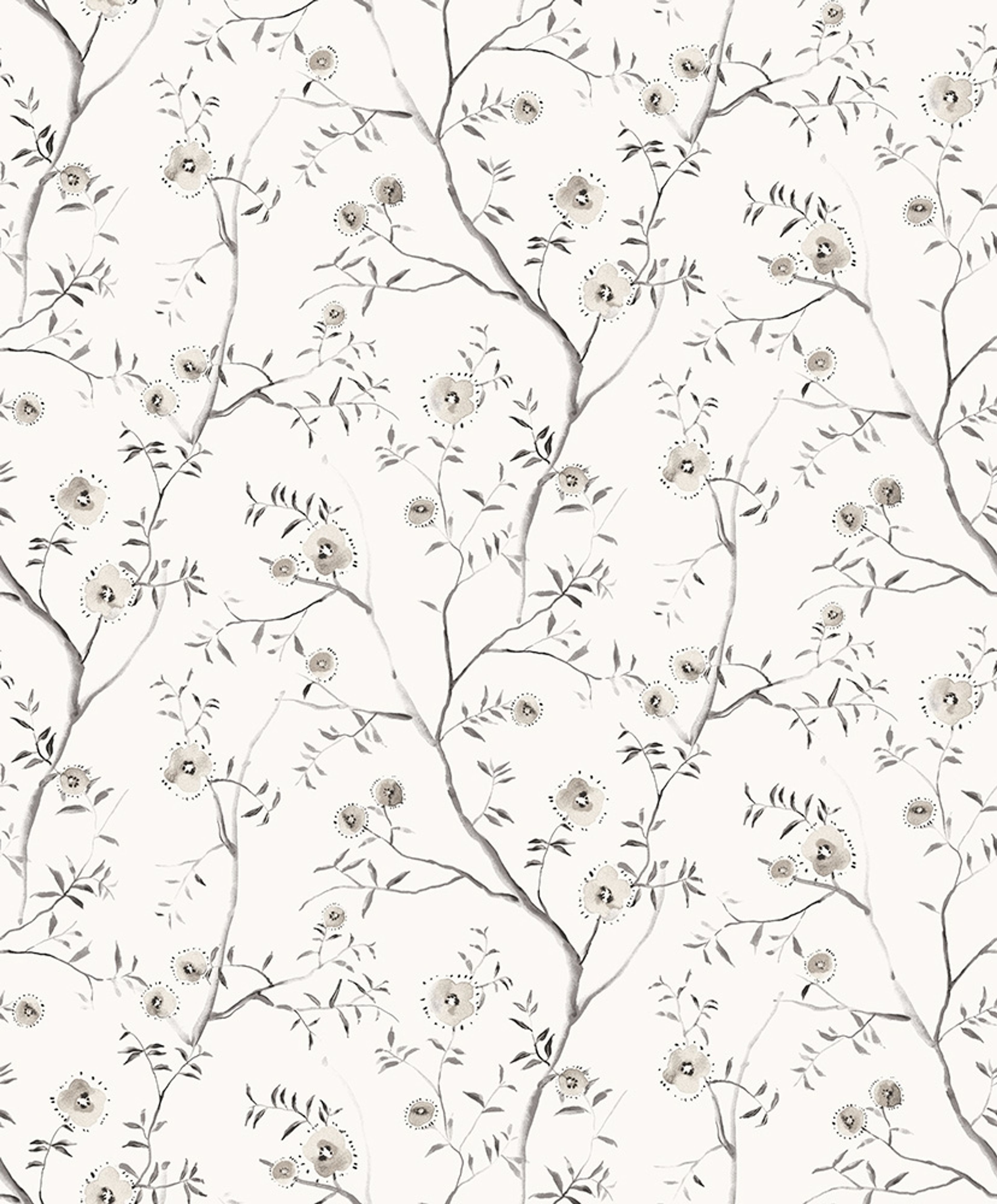 Sari Rock tapet med blommigt mönster i vit. Från kollektionen Summer. Nonwoven-material med rak passning.