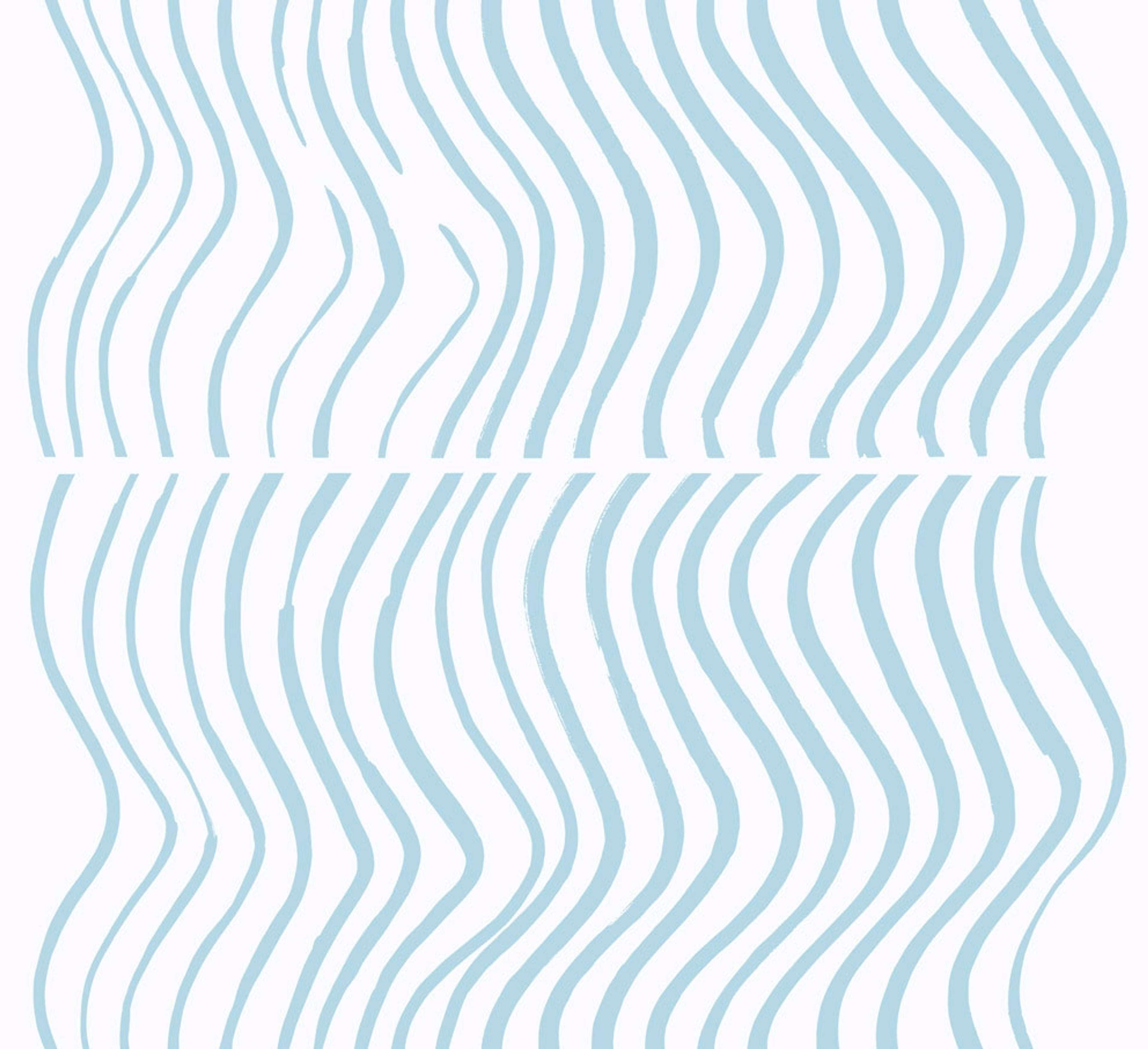 Silkkikuikka tapet med randigt mönster i vit. Från kollektionen Marimekko 6. Nonwoven-material med rak passning.