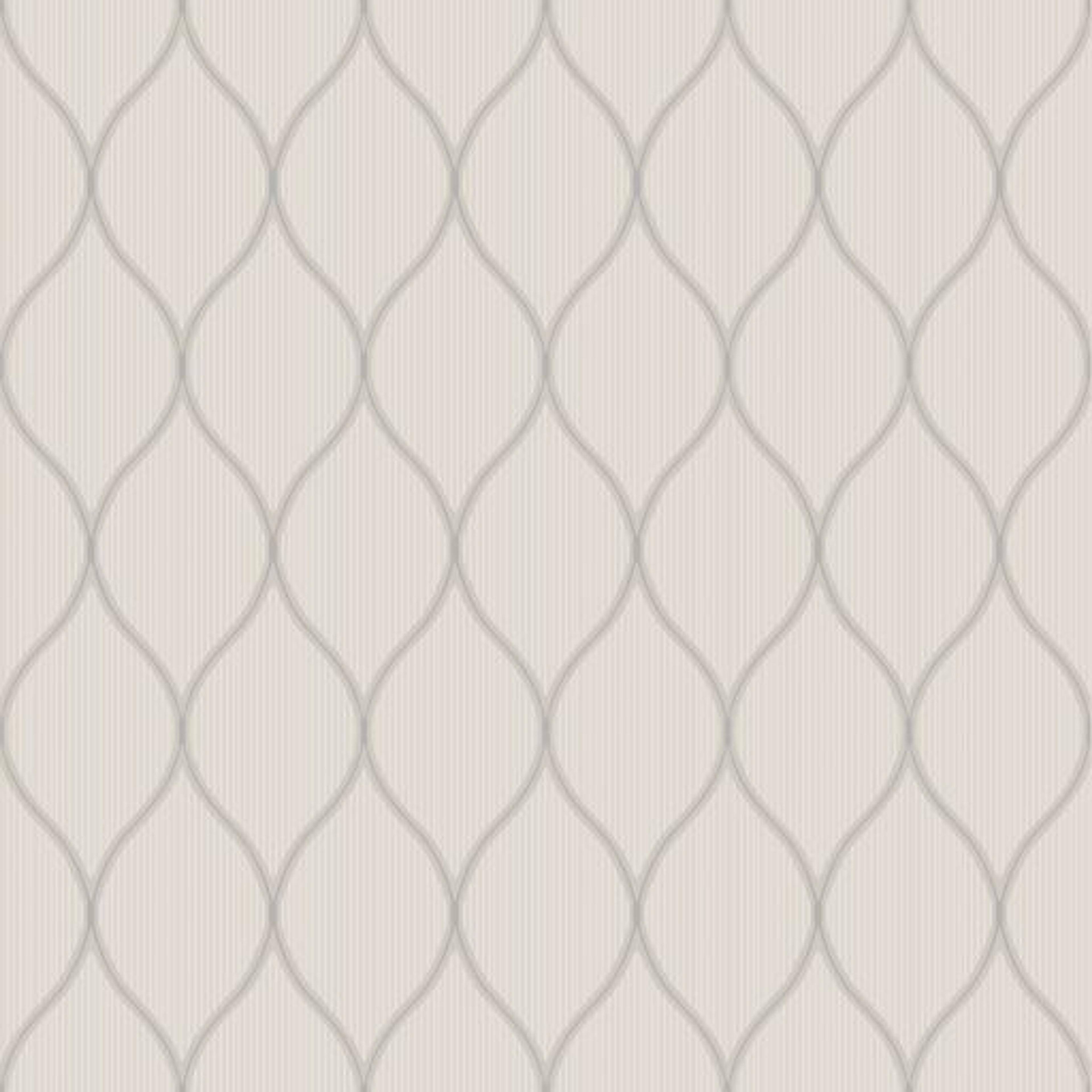 Våg, Platina tapet från duro med geometriskt mönster i grå. Från kollektionen Spira. Nonwoven-material med rak passning.