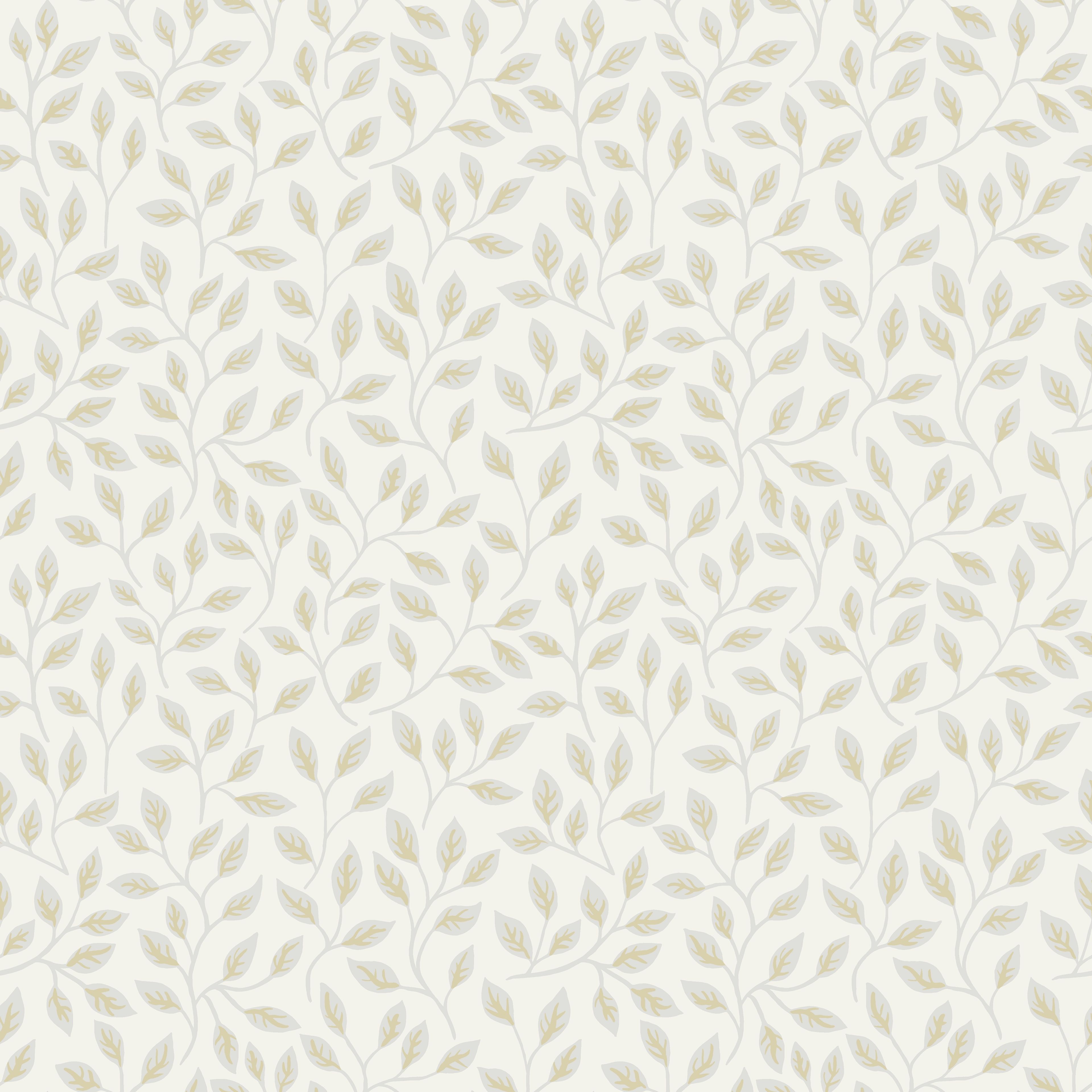Apelkvist, ljusgrå tapet från Midbec med botaniskt mönster i grå. Från kollektionen Apelviken. Nonwoven-material med rak passning.