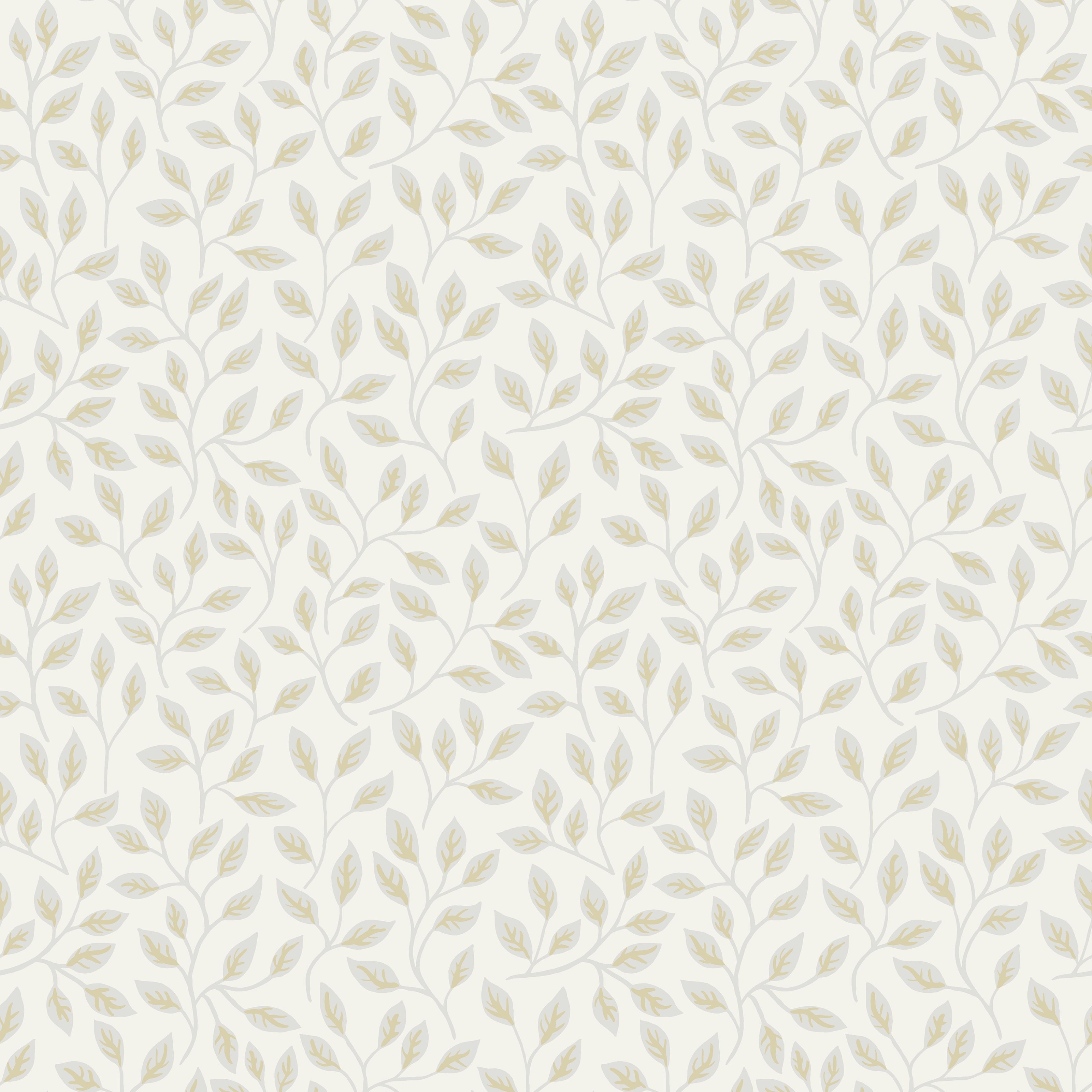 Apelkvist, ljusgrå tapet från Midbec med botaniskt mönster i grå. Från kollektionen Apelviken. Nonwoven-material med rak passning.