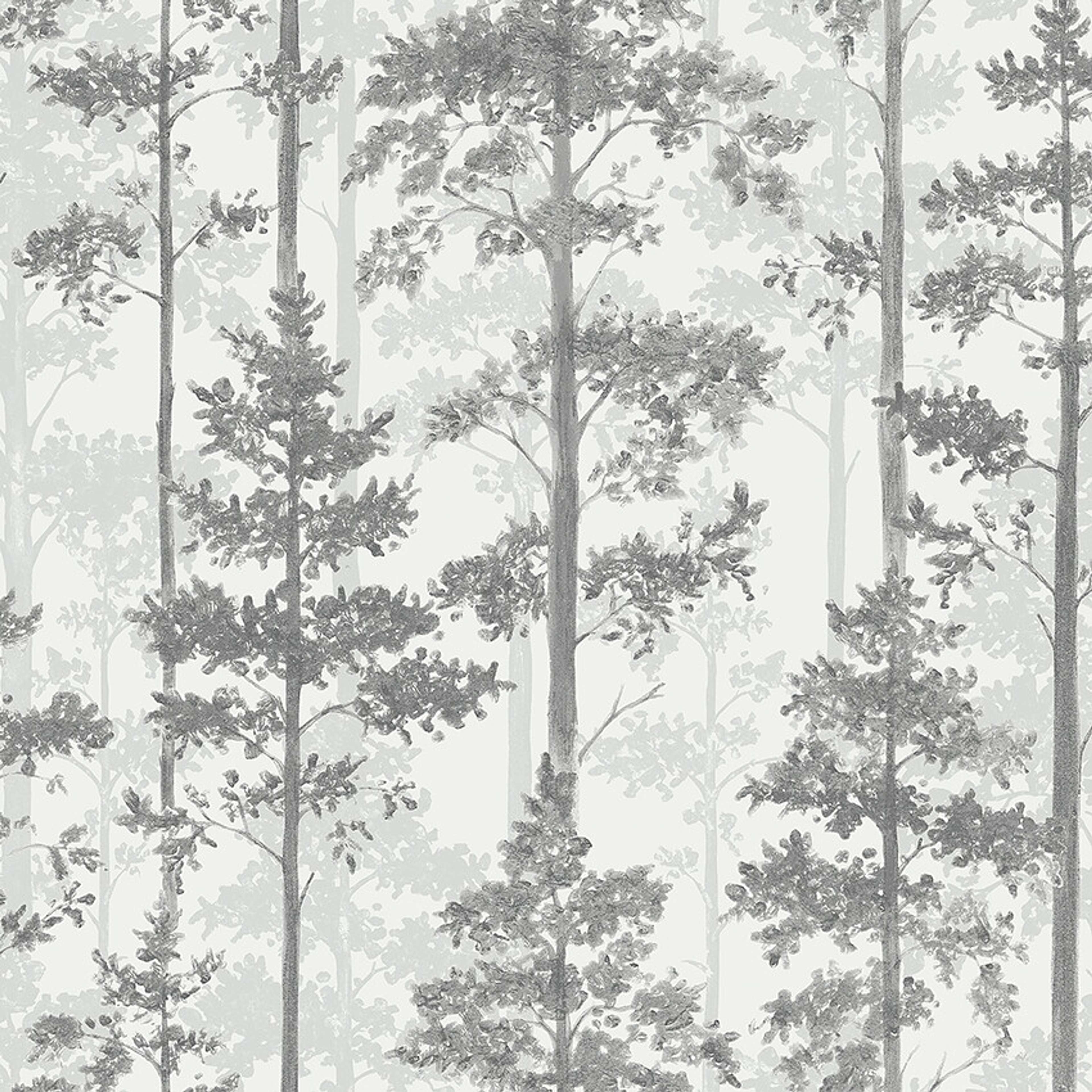 Ronja 38765, tapet tapet med botaniskt, grafiskt mönster i svart. Från kollektionen Borosan Hem. Nonwoven-material med förskjuten passning.