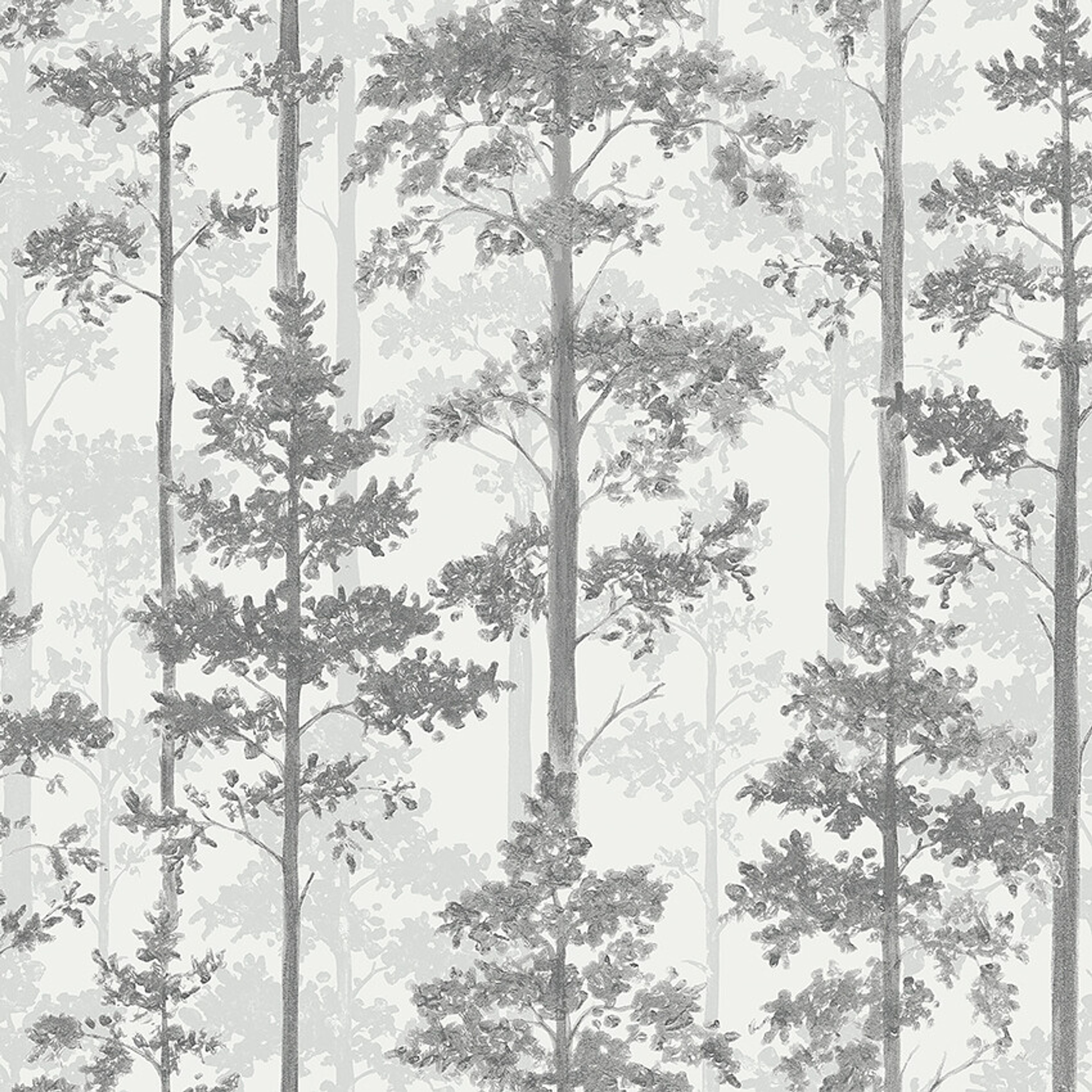 Ronja 38765, tapet tapet med botaniskt, grafiskt mönster i svart. Från kollektionen Borosan Hem. Nonwoven-material med förskjuten passning.