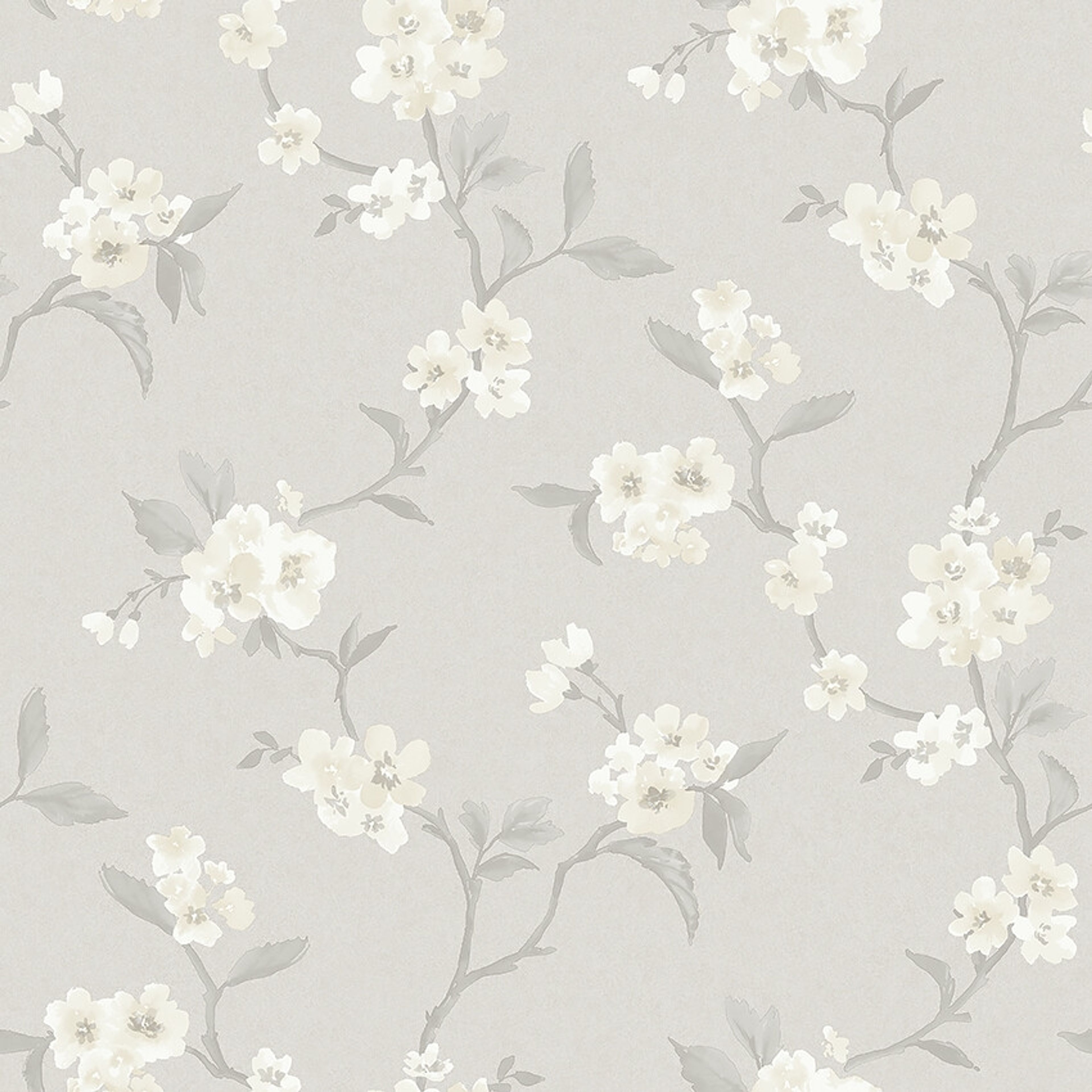 Marie 38751, tapet tapet med blommigt mönster i grå. Från kollektionen Borosan Hem. Nonwoven-material med rak passning.
