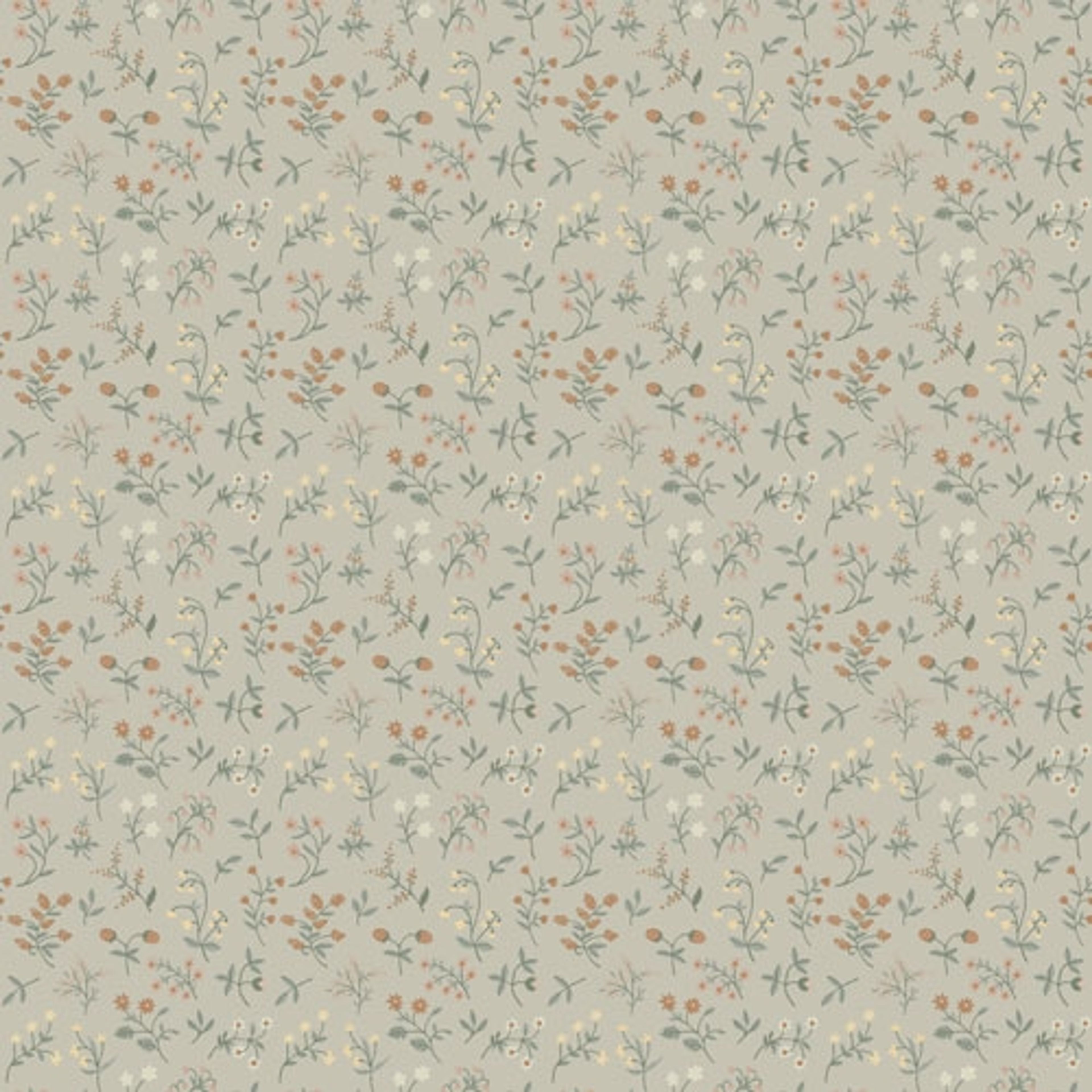 Josefin tapet från Midbec med blommigt mönster i grå. Från kollektionen Havsblick. Nonwoven-material med rak passning.
