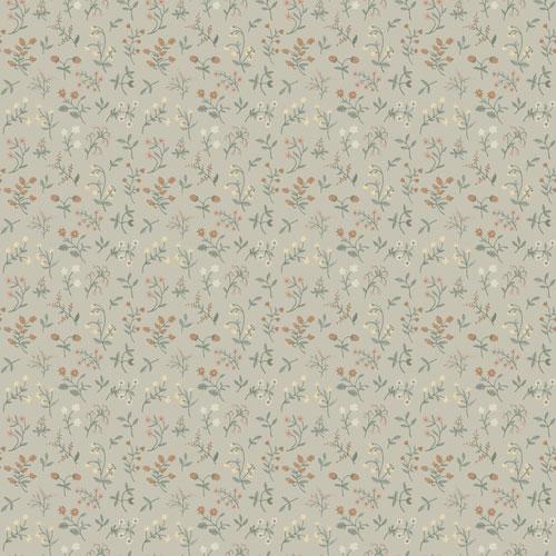 Josefin tapet från Midbec med blommigt mönster i grå. Från kollektionen Havsblick. Nonwoven-material med rak passning.
